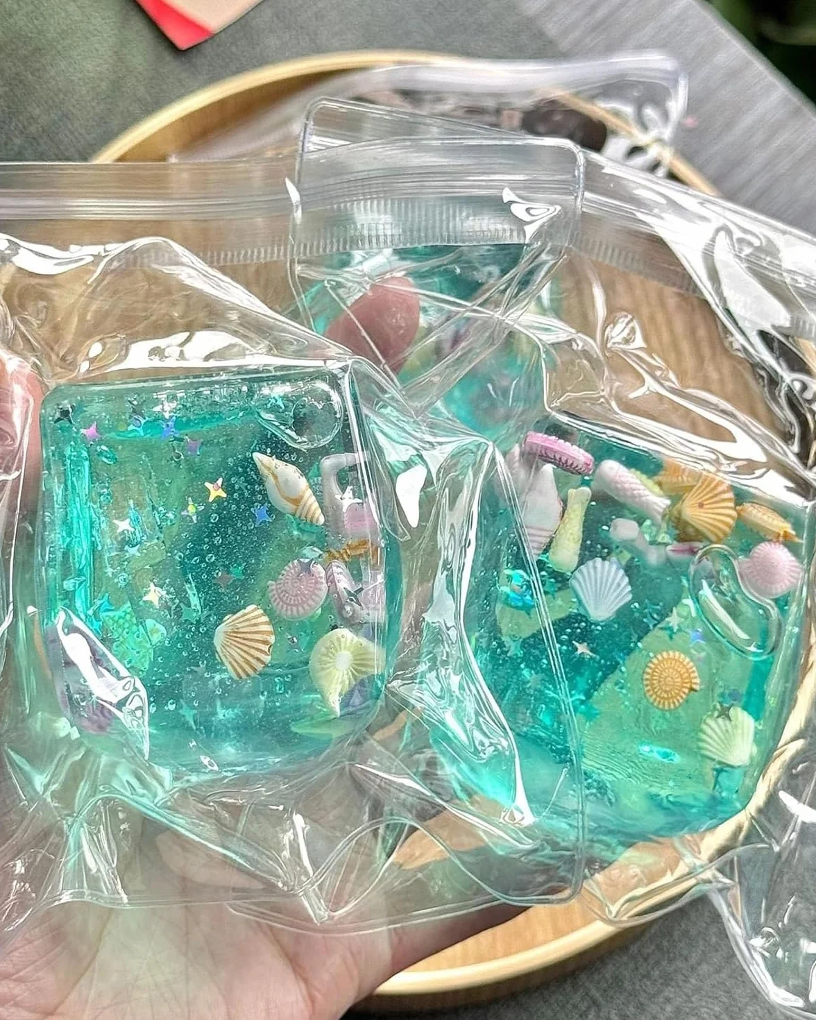 2026 Nowa Squishy Ice Cube, Rozciągliwa Miękka, Powolny Wzrost Squishy Stress Relief Zabawka Sensoryczna Piłka Antystresowa Z Motywem Oceanicznym, Party Favor Ciśnienie Dla Dorosłych(1PC)