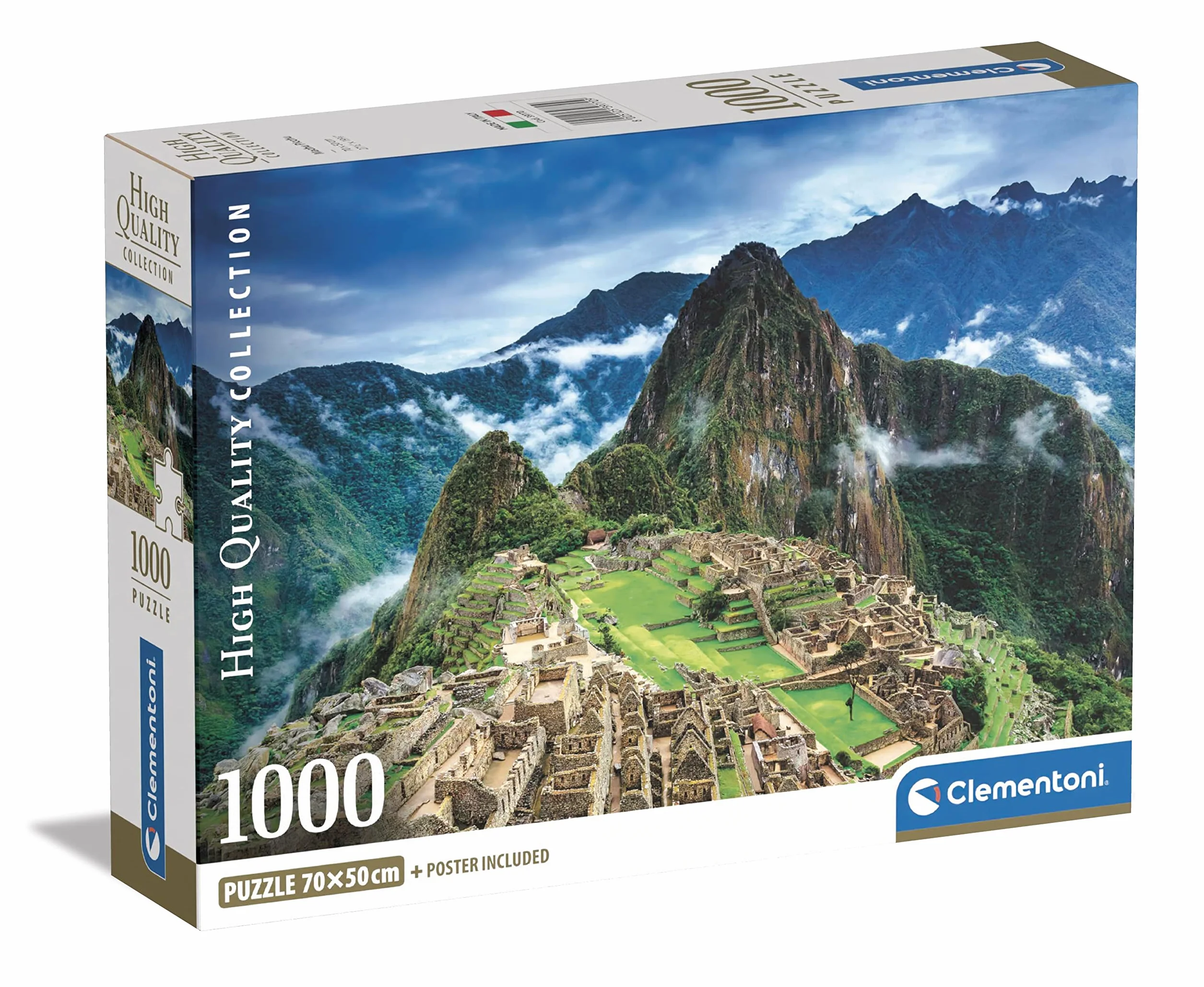 Clementoni Collection-Machu Picchu-1000 sztuk puzzli dla dorosłych, wyprodukowane we Włoszech, wielokolorowe, 39770