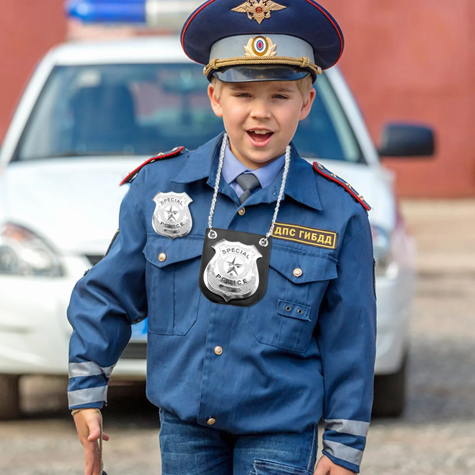 VOSSOT Zestaw kajdanek policyjnych z prawdziwej stali, srebrny i czarny