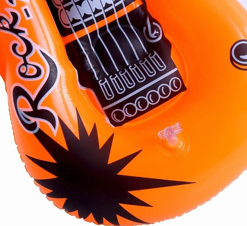 6 sztuk gitar powietrznych, kolorowa dekoracja, nadmuchiwane instrumenty, zabawka rockowa, gwiazda, zestaw zabawek na przyjęcie urodzinowe, muzykę, imprezę, basen, imprezę, jako dekoracja