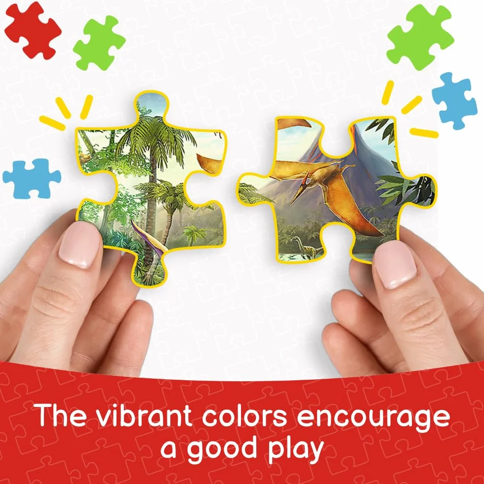 Trefl - Niezwykły Świat Dinozaurów - Puzzle 3w1, 3 Układanki, od 20 do 50 Elementów - Kolorowe Puzzle z Dinozaurami, Różny Stopień Trudności, Kreatywna Rozrywka, dla Dzieci od 4 lat