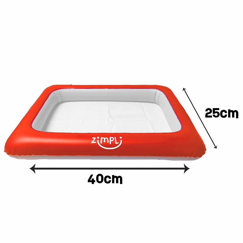 ZIMPLI - dmuchana Play Tray, piaskownica dla dzieci, sensoryczna taca do zabawy piaskiem, błotem i wodą, łatwa w użyciu i przechowywaniu piaskownica dla dzieci