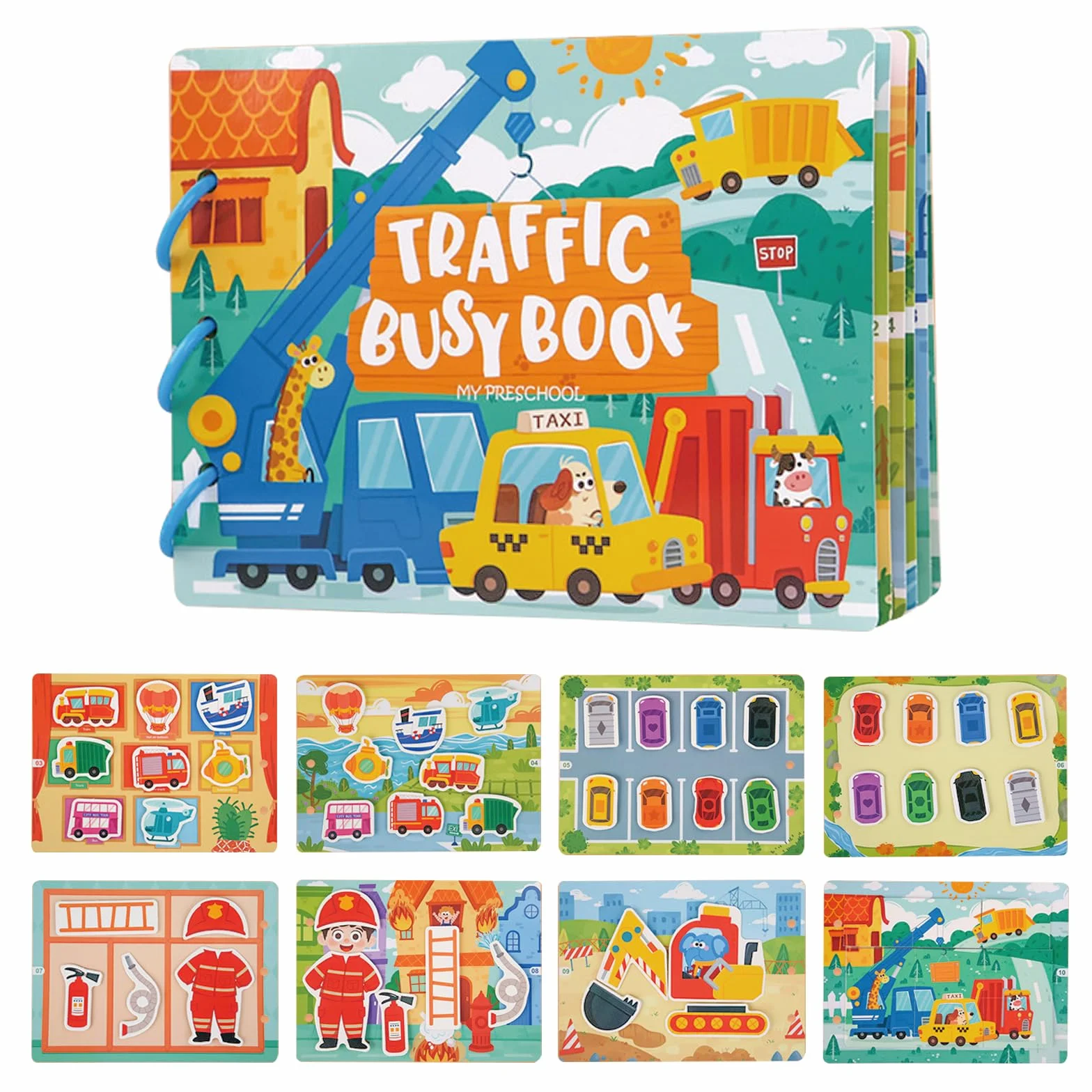 Zabawki Montessori 3 4 5 Lata, Quiet Book, Zabawki dla Dzieci Od 3 Lat, Activity Board Od 4 Roku Życia, Gry Edukacyjne, Prezent dla Dzieci 3-5 Lata Chłopcy Dziewczynki