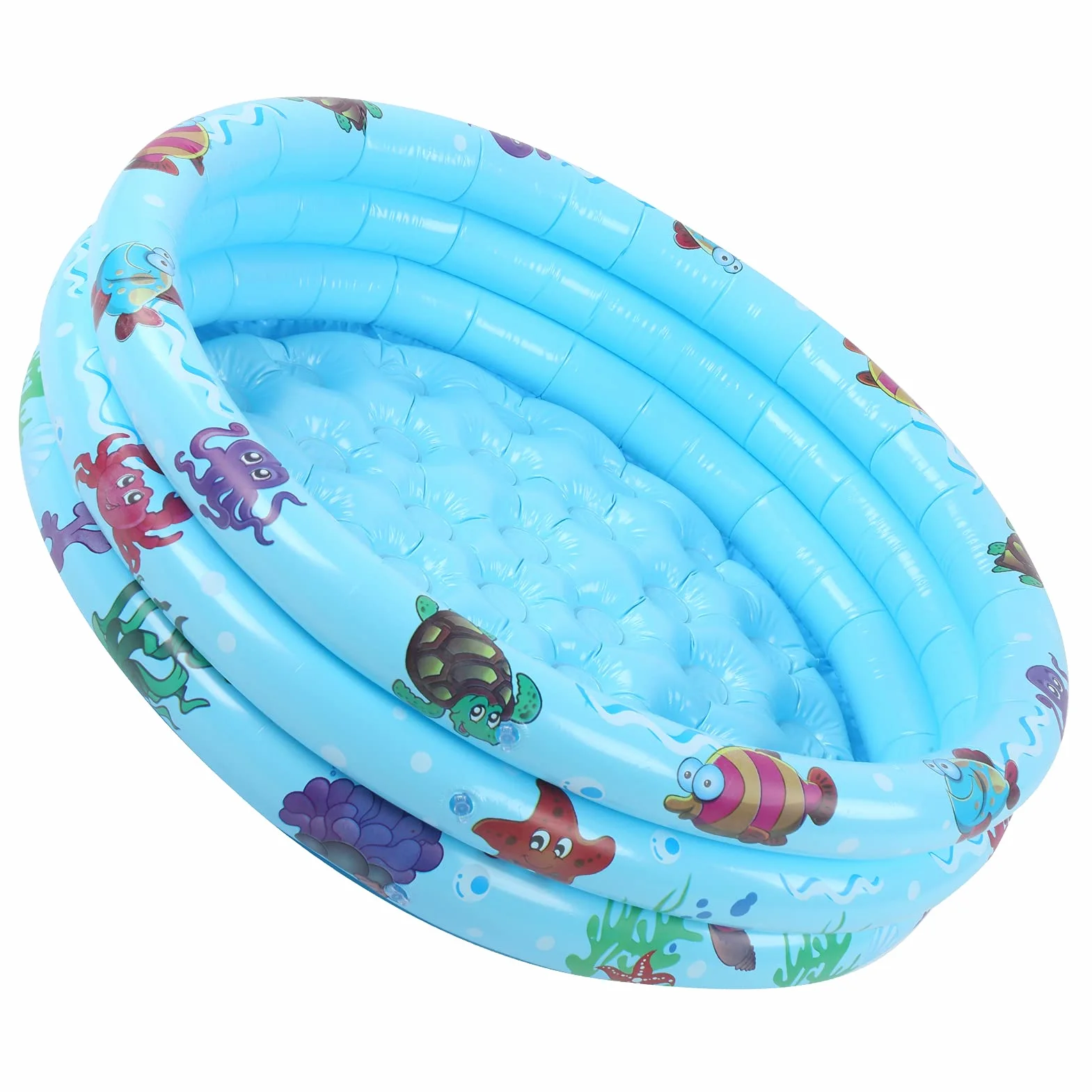 FILFEEL Nadmuchiwany Basen do Zabawy Wewnątrz i na Zewnątrz - Okrągły Basen o średnicy 120 Cm w Kolorze niebieskim! (90cm)