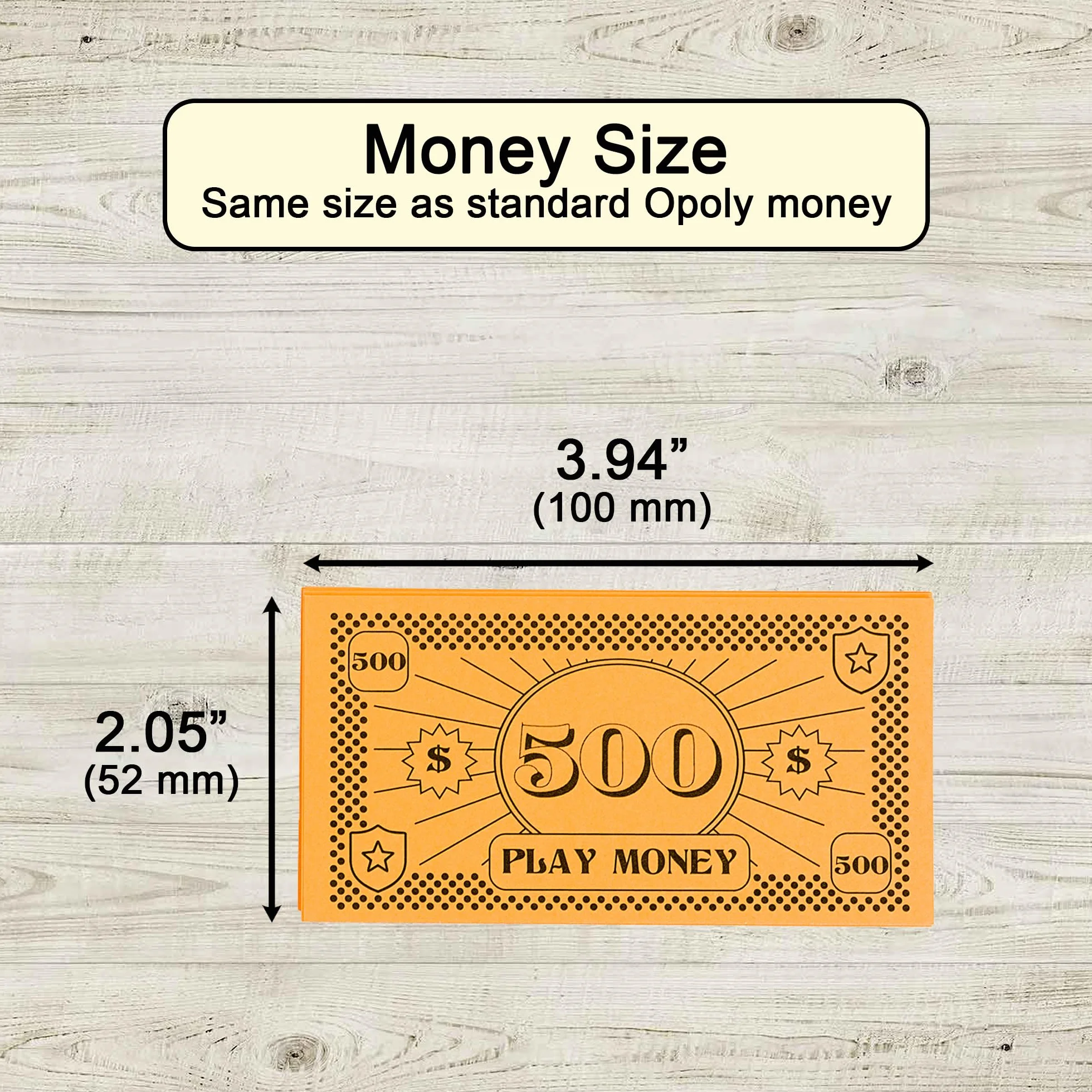 Fikcyjne pieniądze Opoly - 520 sztuk pieniędzy na gry planszowe - 65 każdego banknotu w 8 pucharach- 1, 5, 10, 20, 50, 100, 500, & 1000 zł - Papierowa waluta do kasjera gier symulacyjnych, wkład