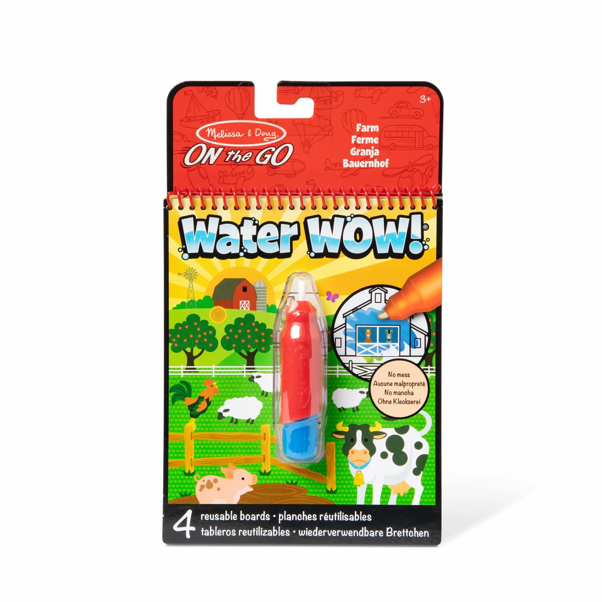 Melissa & Doug – kolorowanka wodna: gospodarstwo rolne | blok z zadaniami | podróż | 3+ | prezent dla chłopca lub dziewczynki