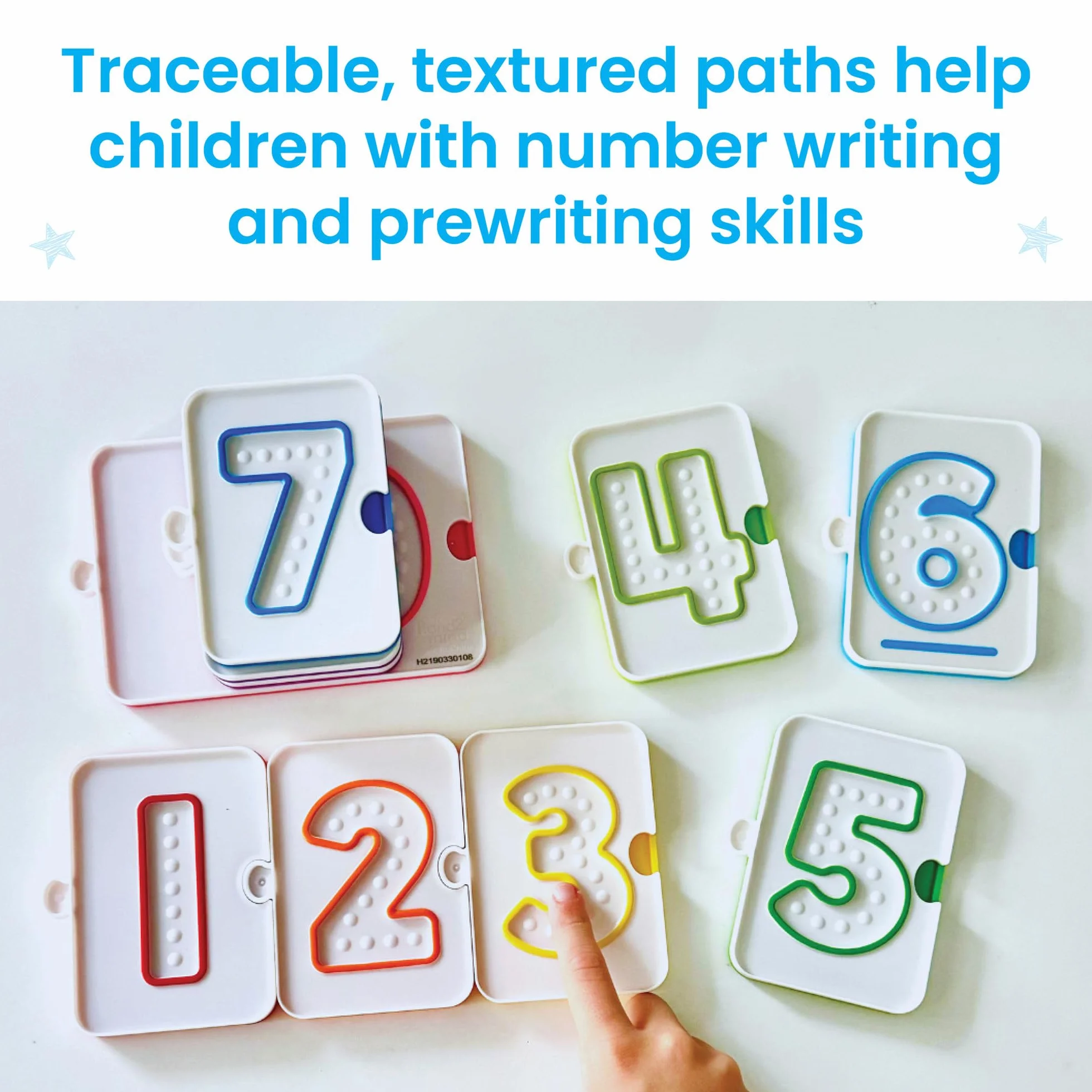 Learning Resources – Tabliczki sensoryczne z cyframi, Zabawki edukacyjne dla dzieci w wieku 3+, Tabliczki do nauki matematyki, dotykowa nauka liczb, Liczenie od 1 do 10, Szkolne zasoby edukacyjne