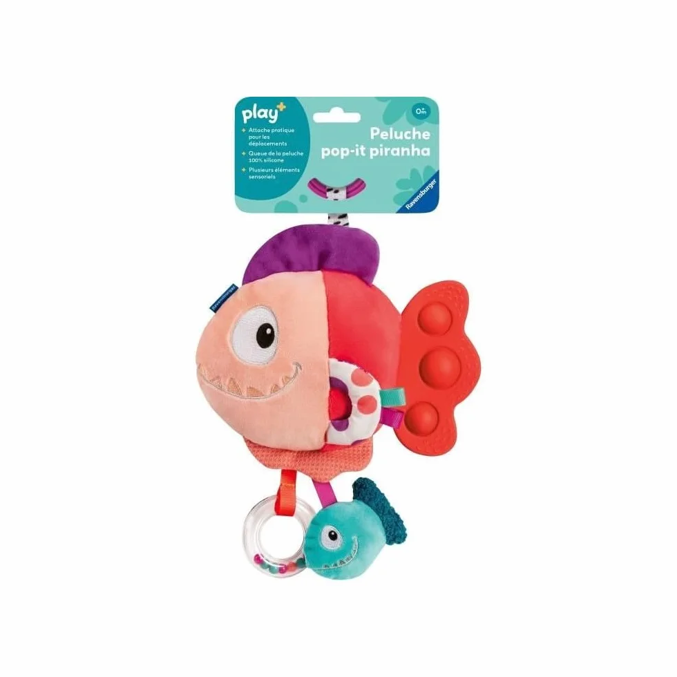 Ravensburger -Play + - Pop it Piranha Red Plusz - Od urodzenia - Wersja francuska - 34015