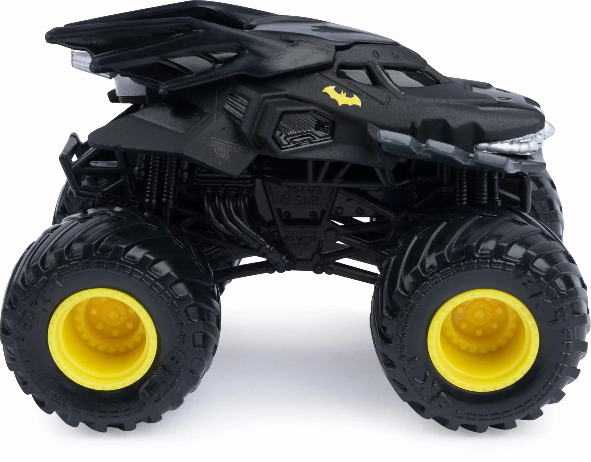 Monster Jam - Oryginalny dwupak z Batmobil vs. Megalodon - autentyczne Monster Trucks w skali 1:64