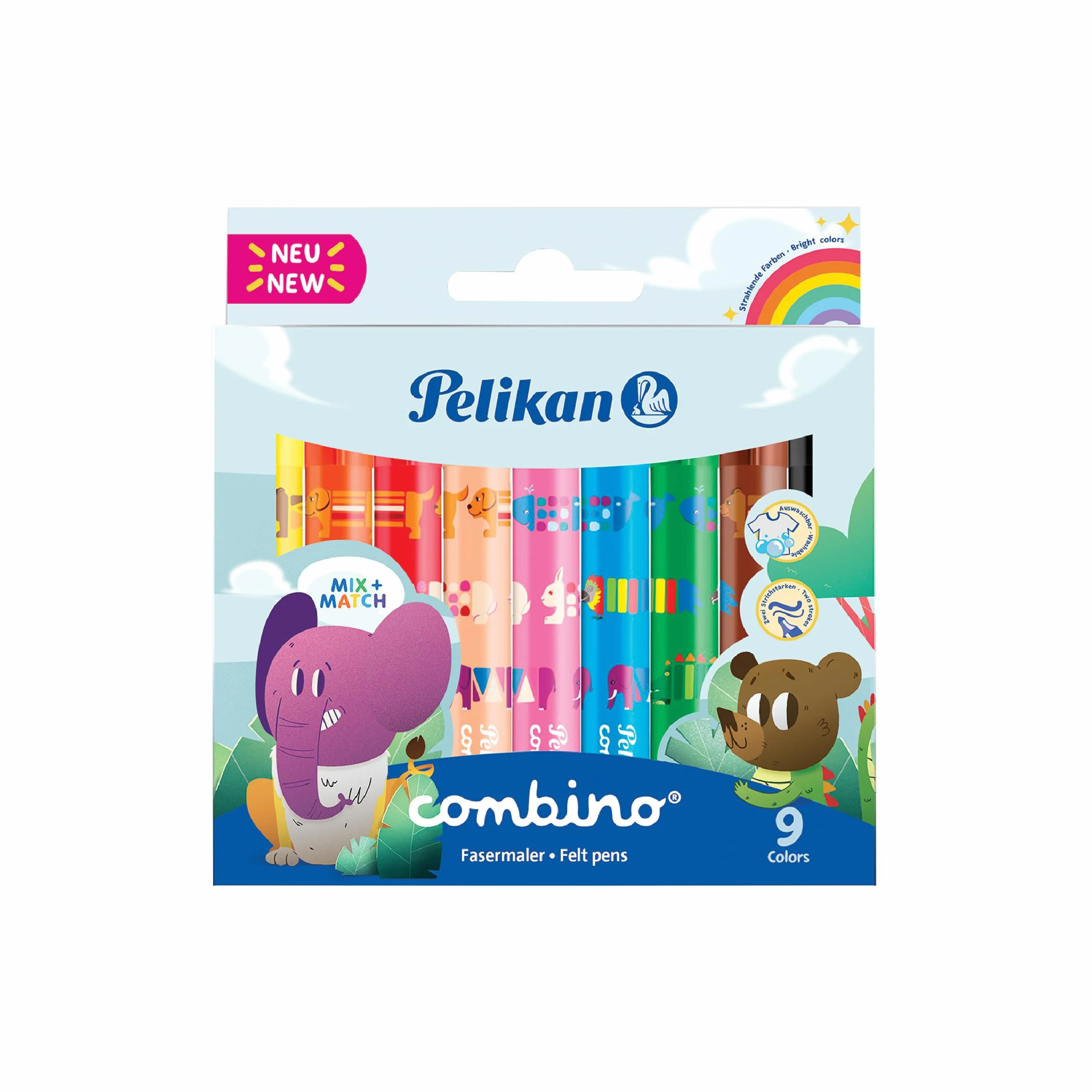 Pelikan 814553 Combino Super 411 flamastry w pudełku składanym