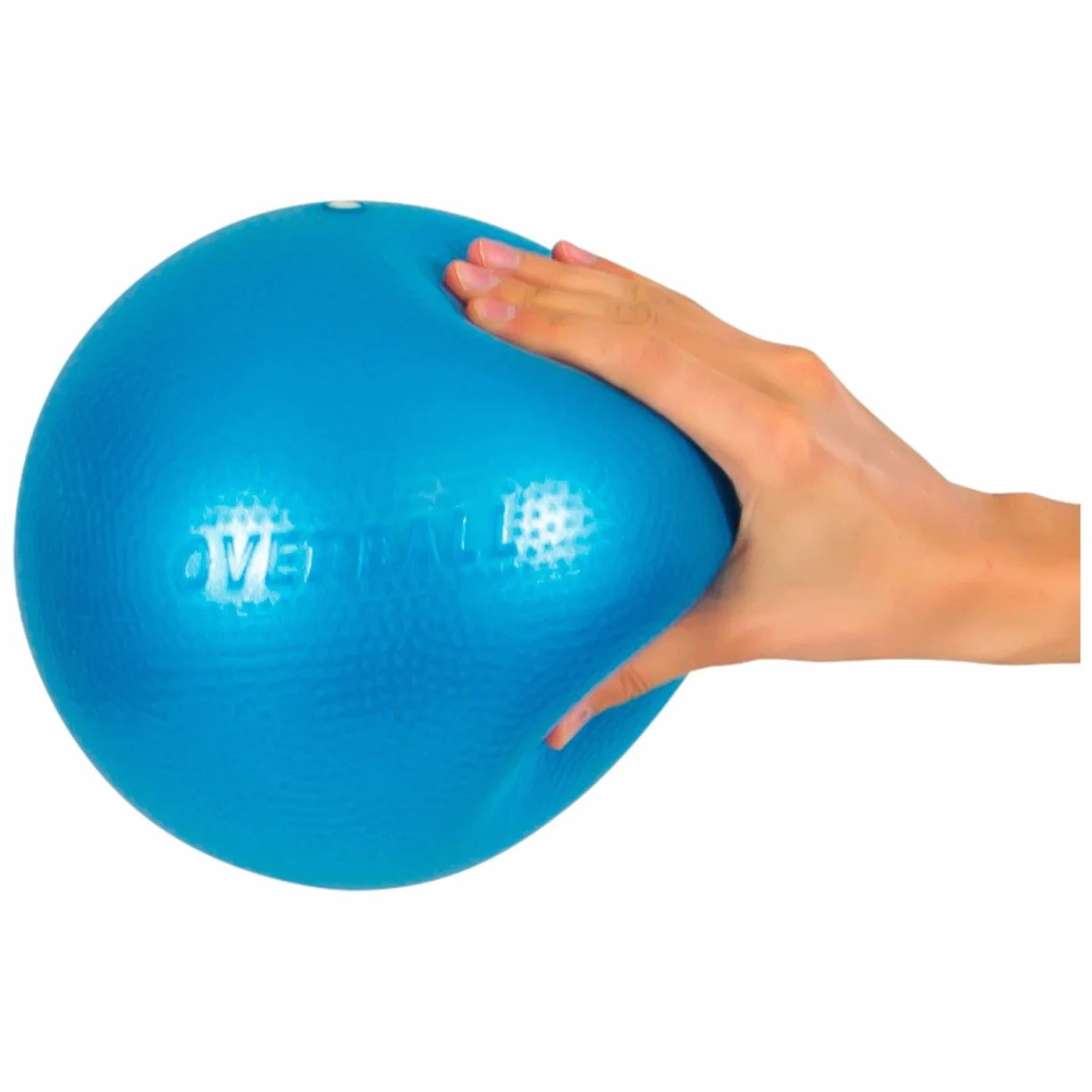 Overball 23 cm niebieska miękka przyczepna piłka