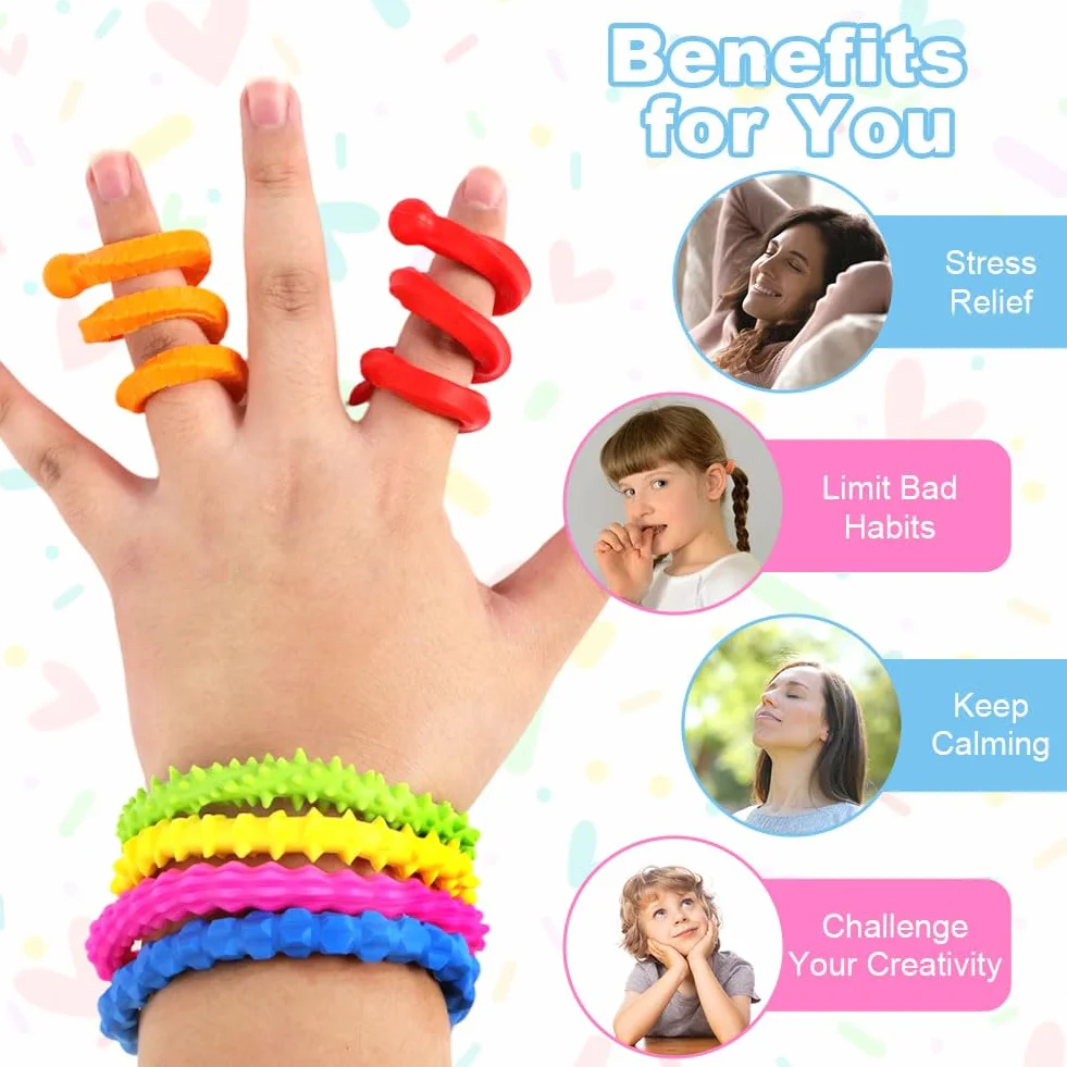 Aolso Fidget Toys 6 sztuk zabawek sensorycznych, zabawka sensoryczna dla dzieci autystycznych ADHD, fidgety do łagodzenia stresu dla dorosłych i dzieci, klasa podróżna Essentials