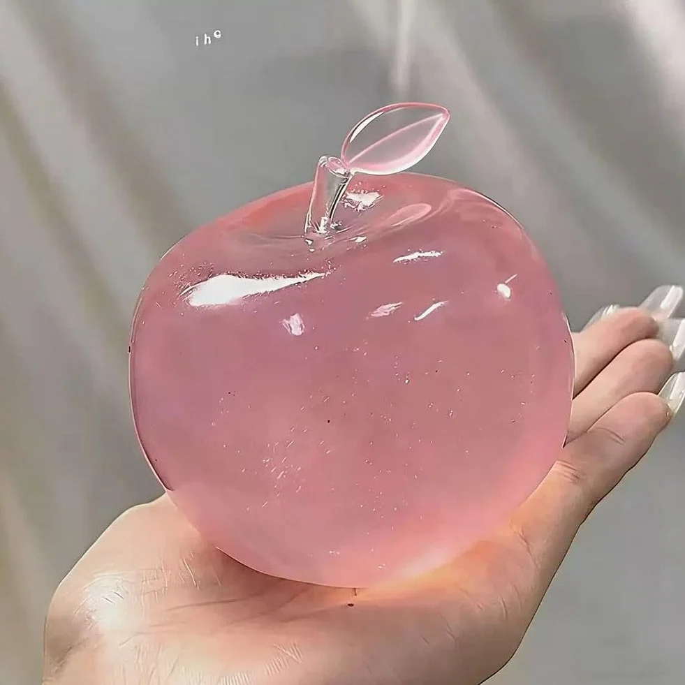 Squishies zabawki antystresowe, zielone / różowe jabłko, piłka antystresowa, zabawka dla dorosłych, łagodzenie lęku, zabawa sensoryczna, dekoracja biurka