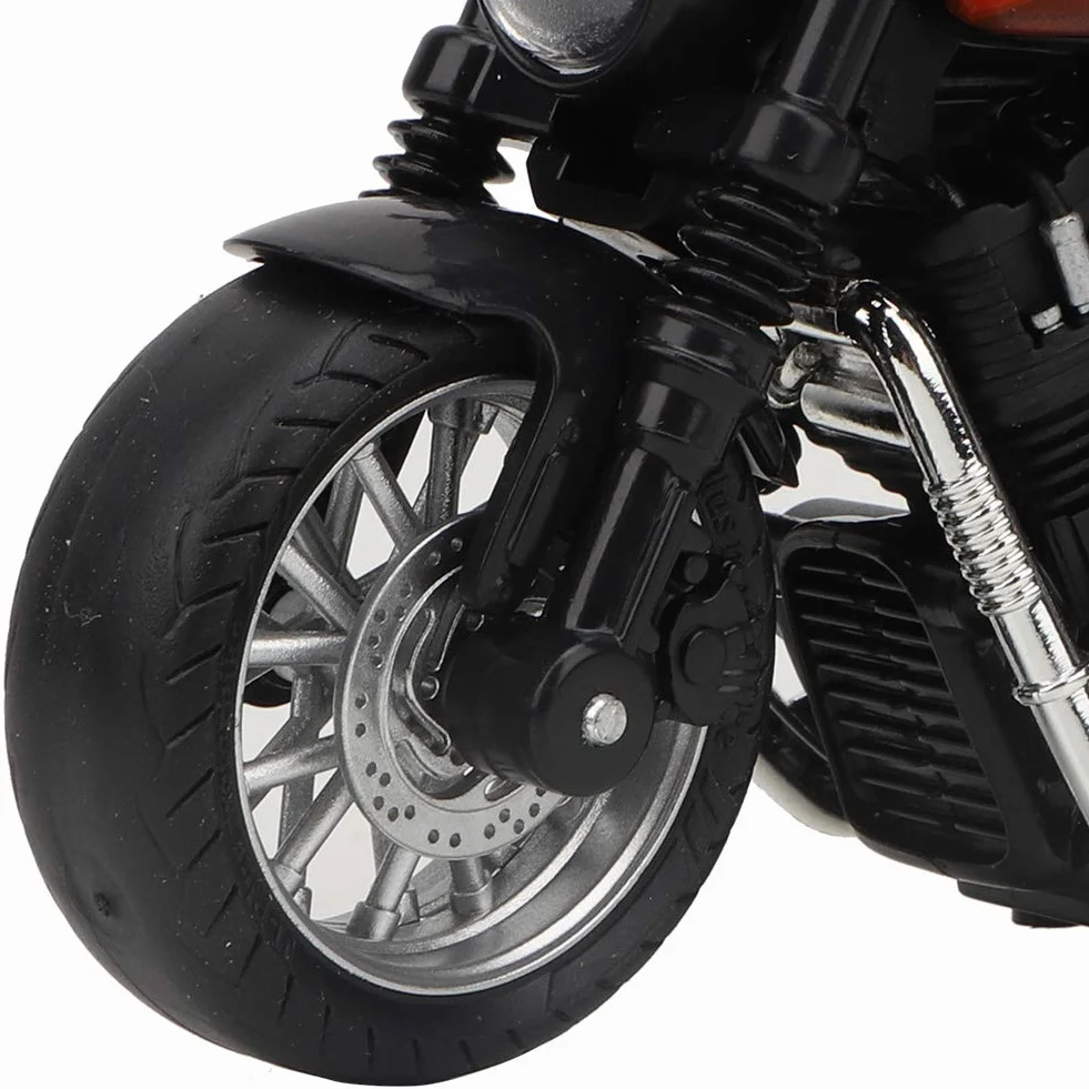 Motorbike Model Toy, Electric Alloy Car High Simulation Model Toy with Light and Music Education Toys Gift For Children[Black]