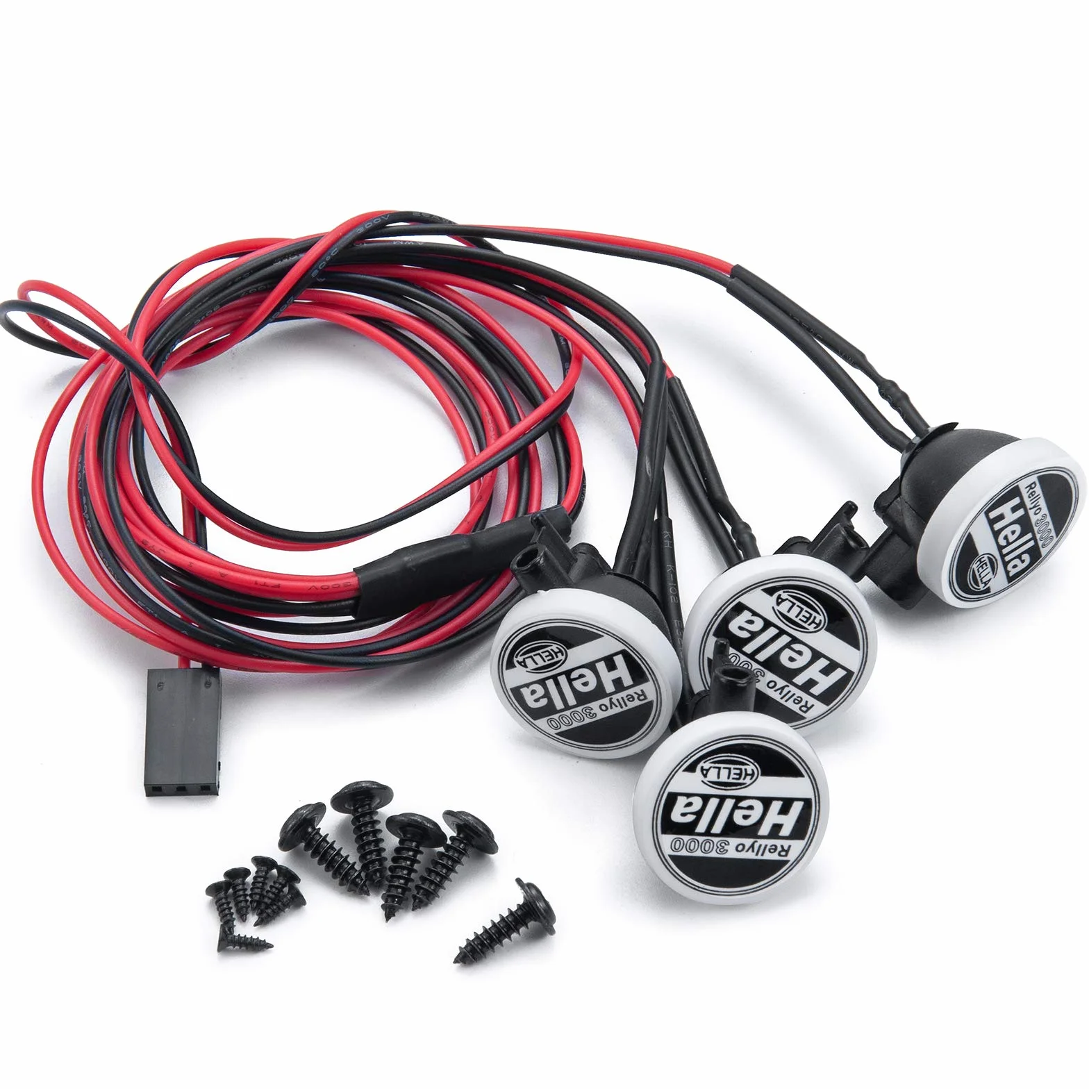 AXspeed 4 szt. RC okrągłe światło LED z pokrywą do samochodu 1/10 TRX-4 Axial SCX10 Tamiya CC01 D90 TF2