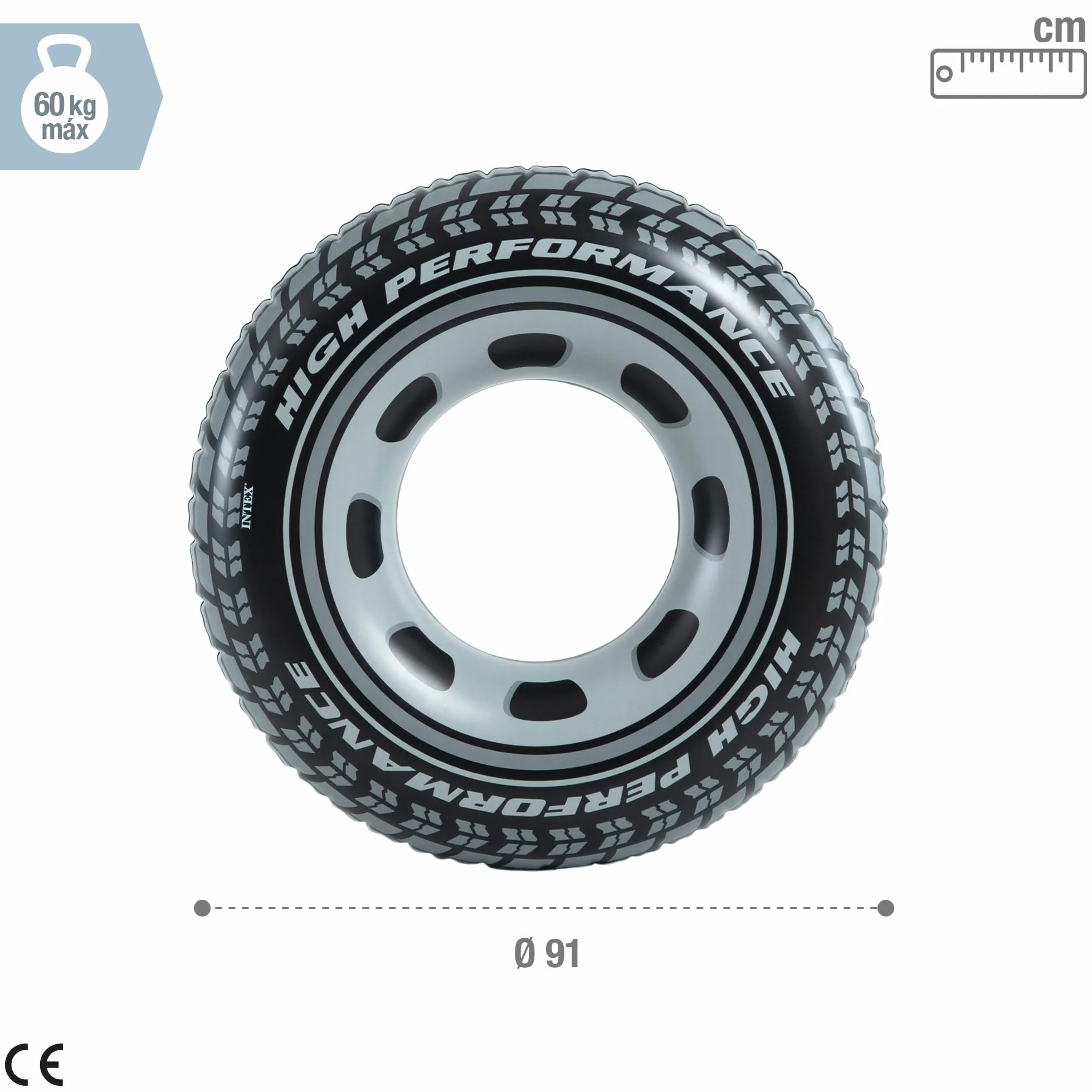 Intex - Swimming Tube Giant Car tyre 91 cm