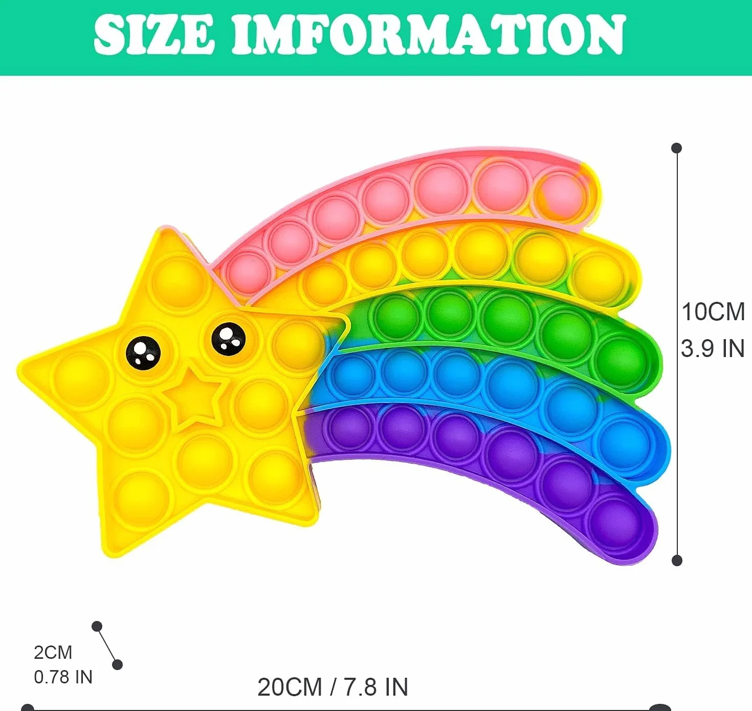 Popit Pop on It zabawka dla dzieci i dorosłych, Fidget Toy dla osób z autyzmem, ADHD i zaburzeniami lękowymi