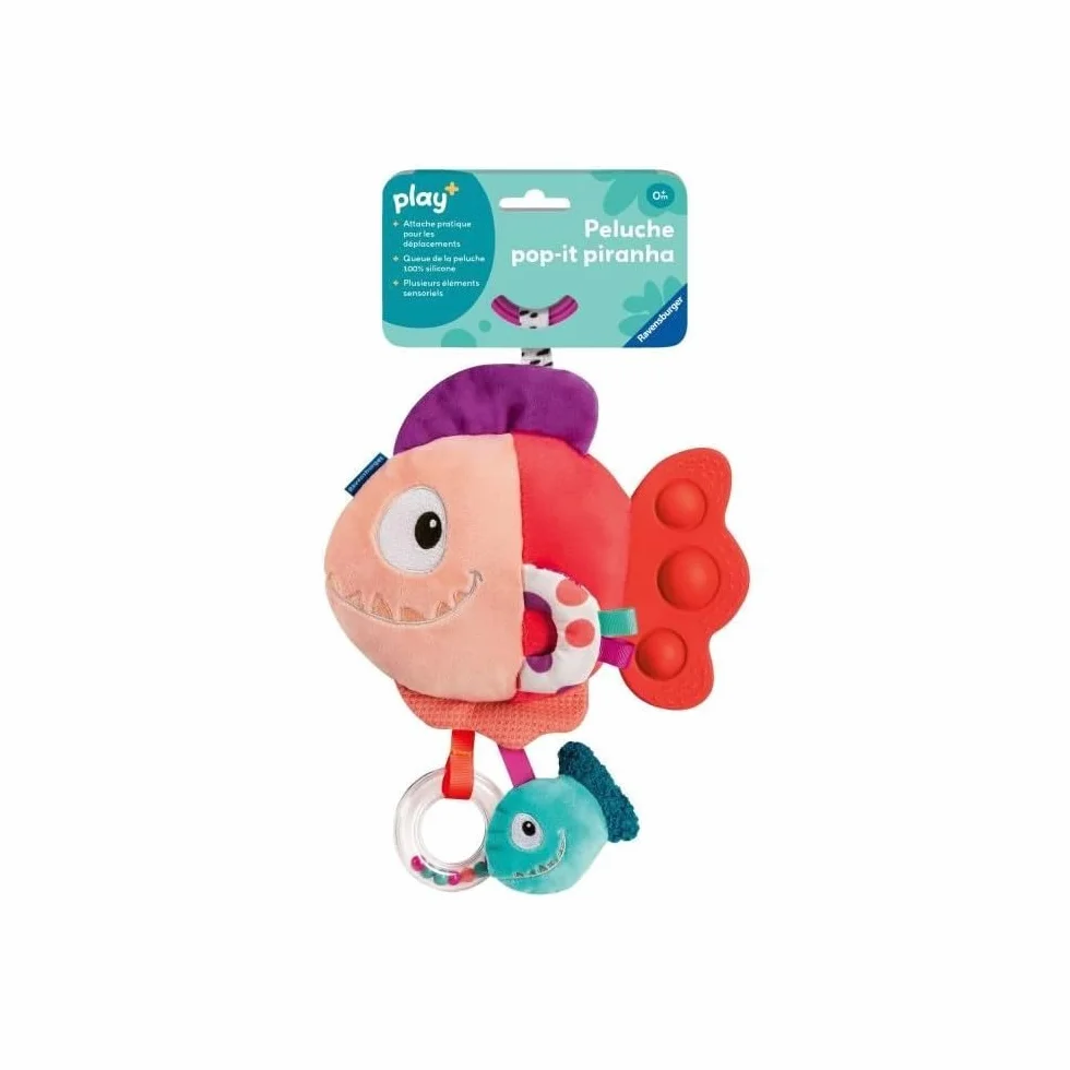 Ravensburger -Play + - Pop it Piranha Red Plusz - Od urodzenia - Wersja francuska - 34015
