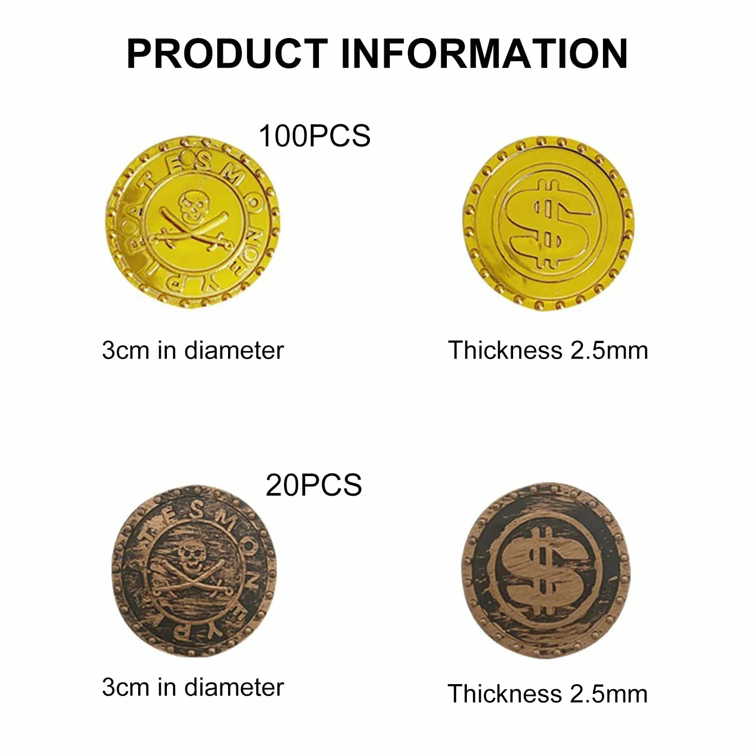 120 sztuk zabawek, 100 złotych i 20 sztuk brązu, piracki skarb złota zabawka monet, złota moneta piracka impreza, gry dla dzieci, dekoracje urodzinowe dla dzieci