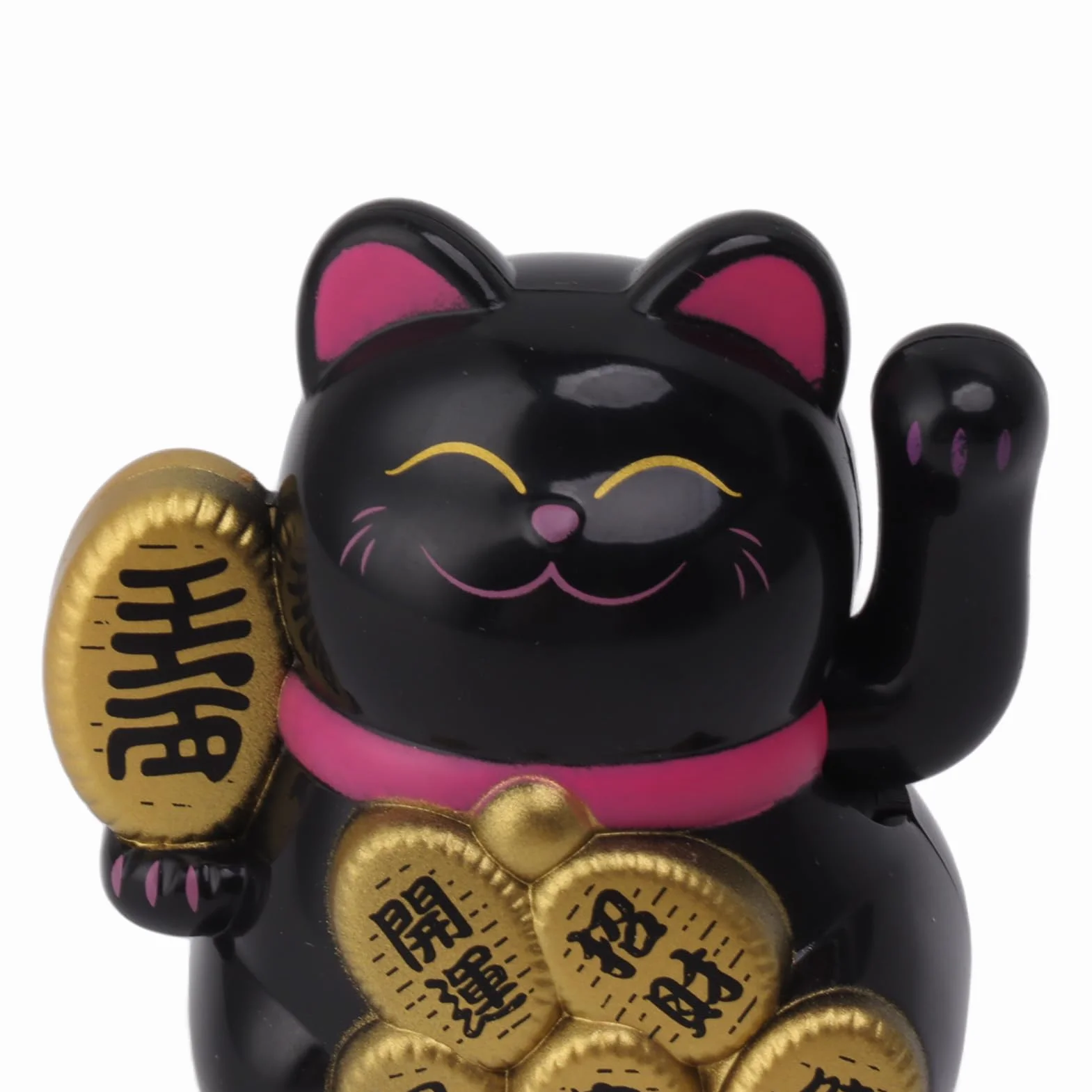 Solar Machający Kot, Bogactwo Lucky Cat, Fortune Cat for Home Car Office, Wave Arm Powodzenia, Energetyczne Dekoracje Biurka, z funkcją Wykrywania światła Słonecznego, Prezentem (01)