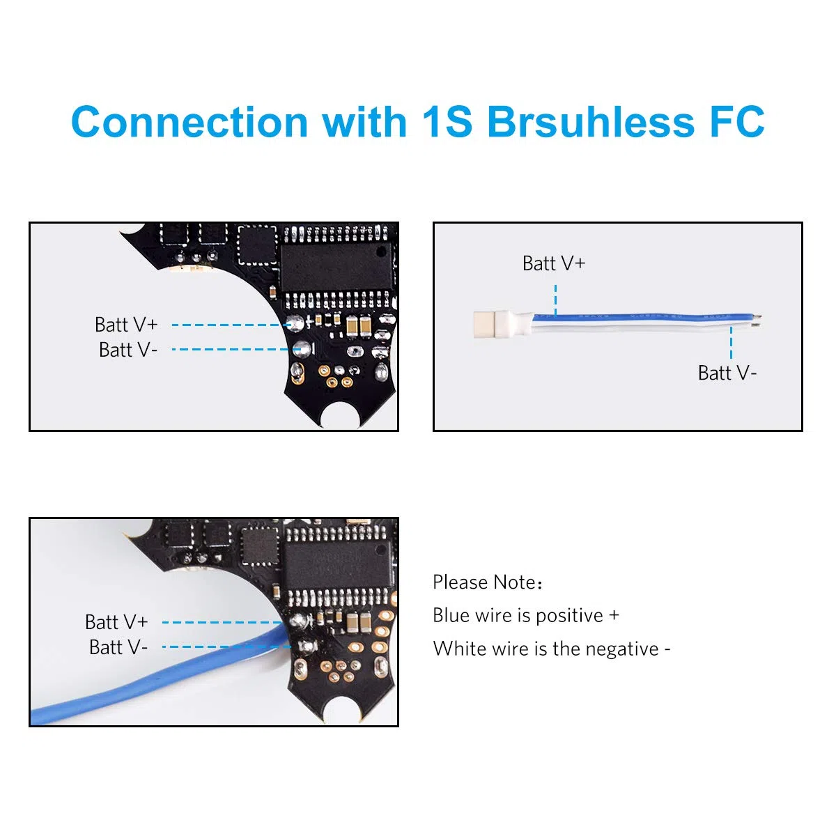 BETAFPV 6 szt. BT2.0 Connecoter 55mm 22AWG FPV męski kabel do FPV 1S TinyWhoop Drone Blade Inductrix