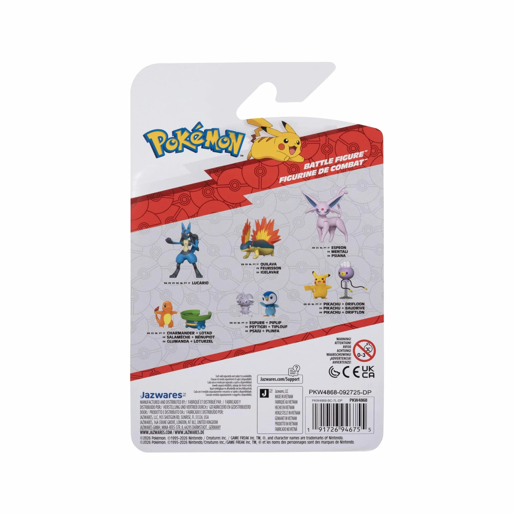 Pokémon Battle Figure PKW4868 Lucario - Official Pokemon Toy for children 4+ years