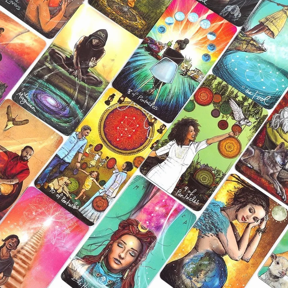 The Light Seer's Tarot – 78 kart tarota do wróżenia losu, angielskie gry karciane na imprezy, karty tarota, odpowiednie dla początkujących i doświadczonych graczy, tajemniczy prezent dla przyjaciela