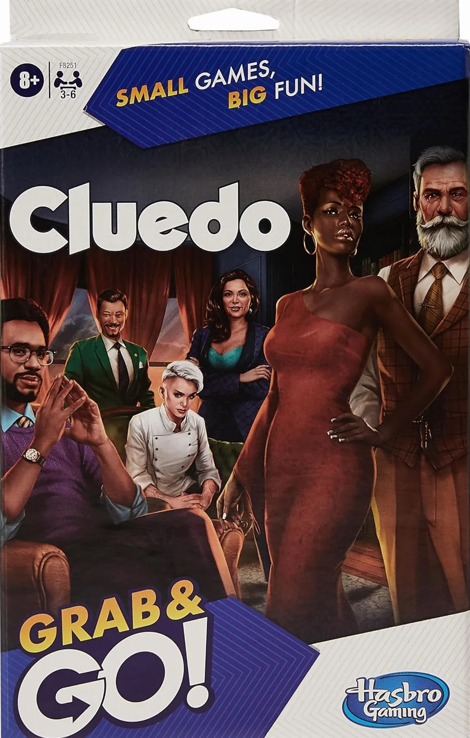 Clue do Grab and Go Game, przenośna gra dla 3-6 graczy, gra podróżnicza dla dzieci – wersja angielska