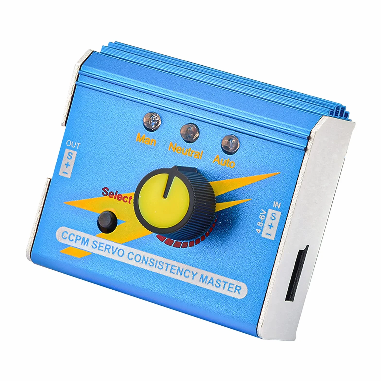 Cyfrowy tester serwo 3CH RC, Multi Servo Tester Upgraded Wersja aluminiowa Kontroler powłoki Servo Consistency Master DC4.8-6V do silnika serwo ECS