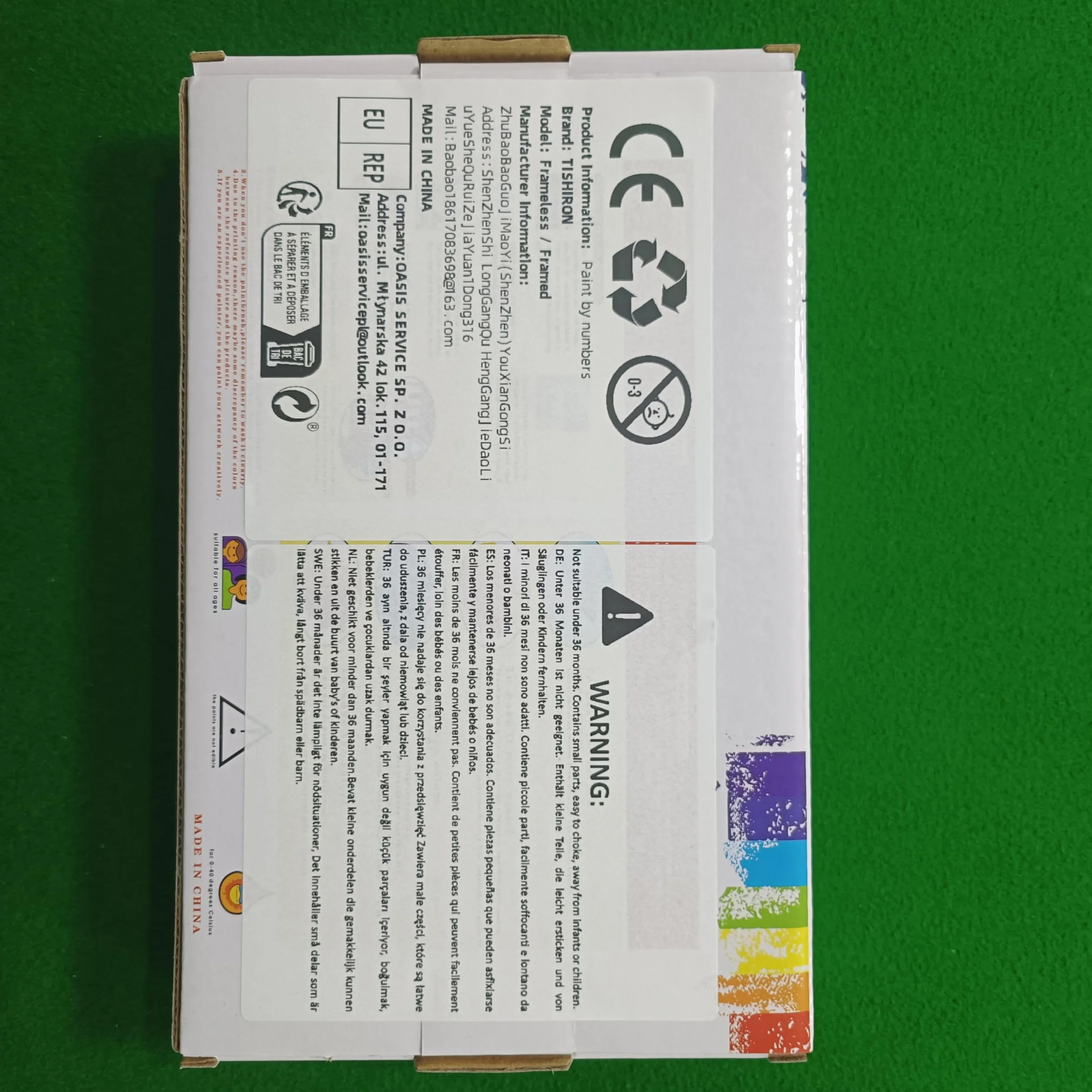 TISHIRON Malowanie według liczb, dla dorosłych, Fantasy smok, światło księżyca, zestaw "zrób to sam", z płótnem, farby akrylowe, pędzle, antystresowe, dekoracja ścienna, 40 x 50 cm