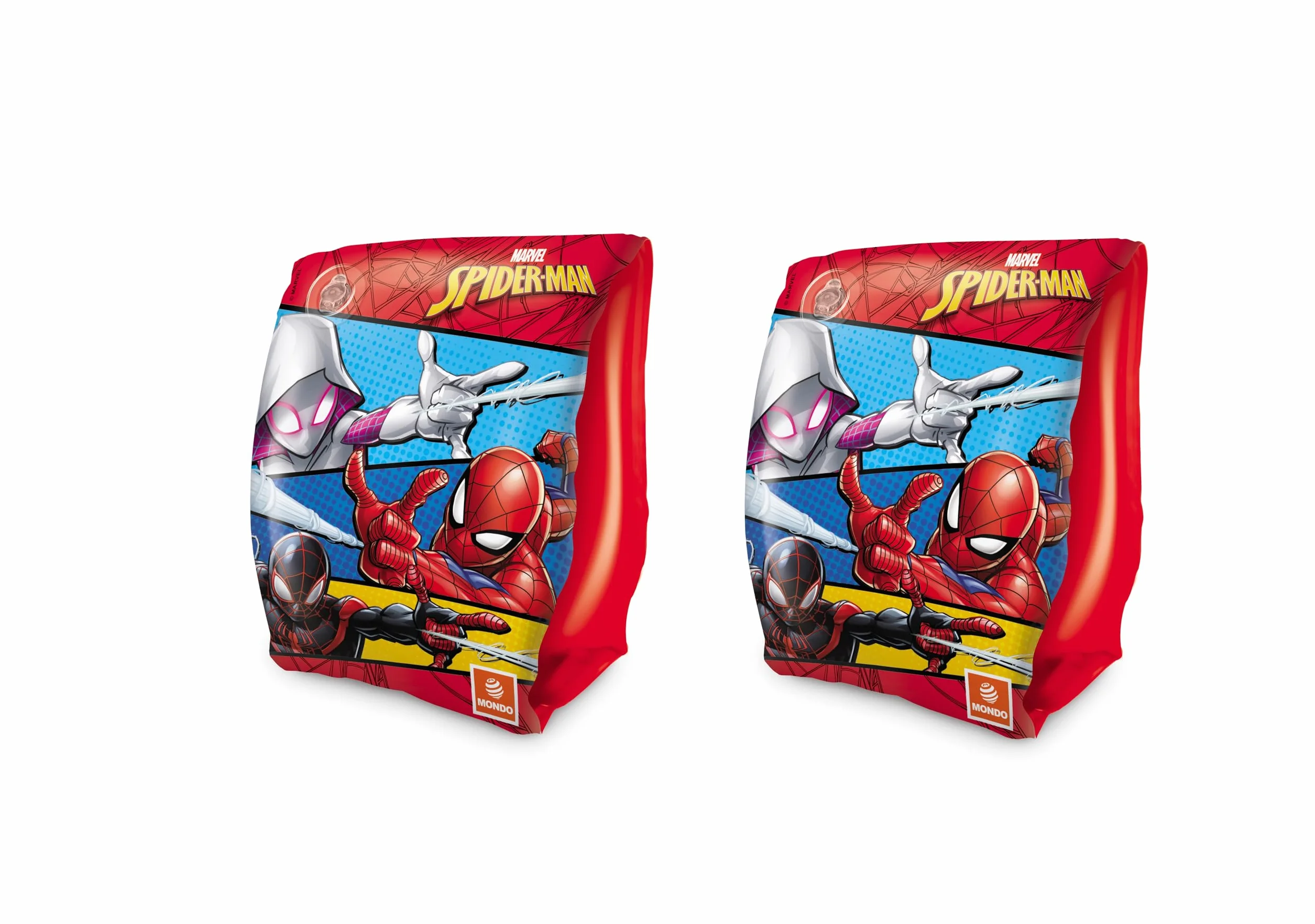 Mondo Zabawki - Opaski na ramię Spiderman - Opaski bezpieczeństwa dla dzieci - Materiał PVC - Nadaje się dla dzieci w wieku od 2 do 6 lat o wadze 6-20 kg - 16927