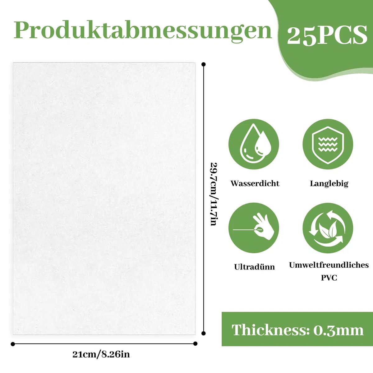 QKJEM Folia termokurczliwa 25 sztuk, matowa, przezroczysta, folia termokurczliwa A4, shrinky dink paper Shrink Plastic, odpowiednia dla dzieci, uczniów, prac ręcznych DIY, plakietek, zawieszek do