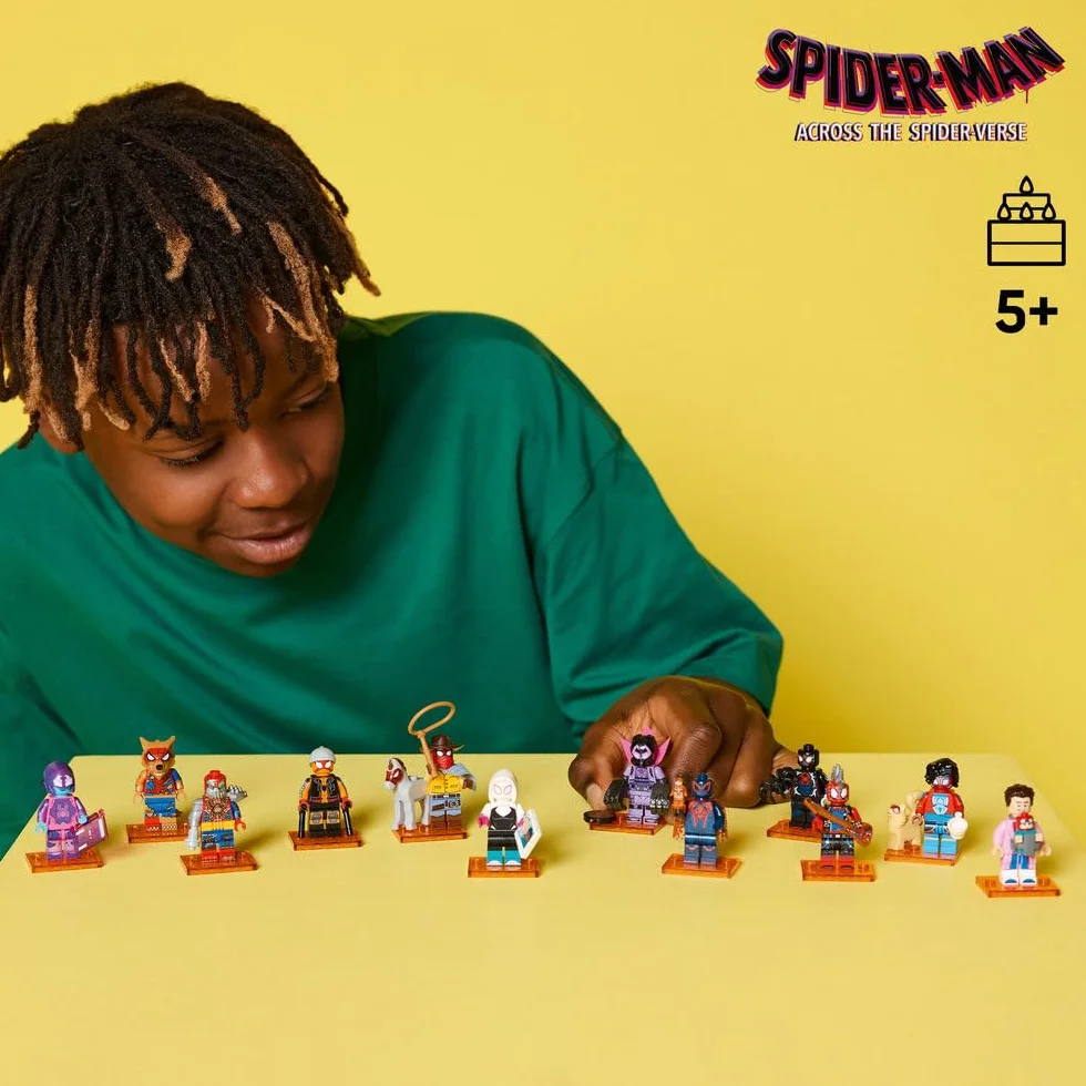 LEGO Minifigures Spider-Man: Poprzez multiwersum, superbohaterowie Marvela do kolekcji, w tym Miles Morales i Peter Parker, zabawki dla chłopców i dziewczynek od 5 lat, prezent dla kolekcjonera 71050