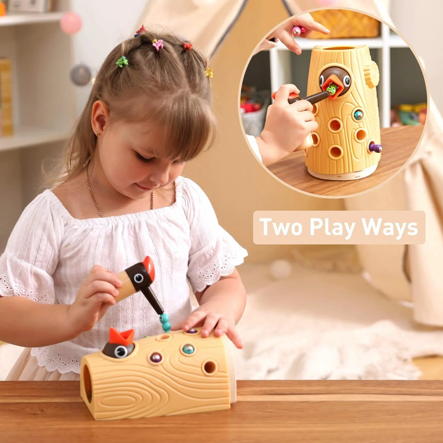 TOP BRIGHT Montessori magnetyczna zabawka edukacyjna dla dzieci od 2 lat, dla chłopców i dziewczynek, prezent