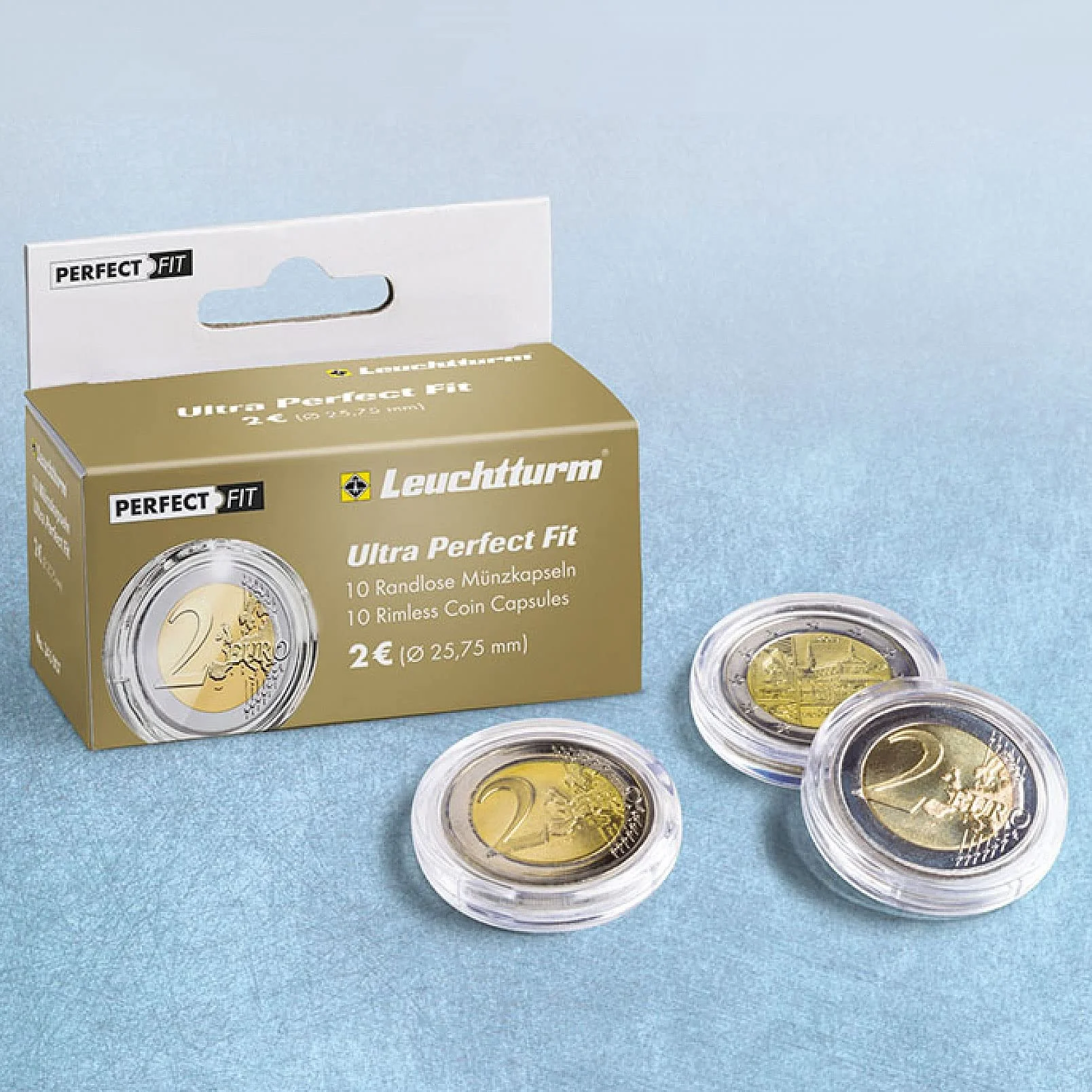 Leuchtturm Kapsułki na monety Ultra 1 oz. srebro 40,6 mm (np. American Eagle), opakowanie 10 sztuk