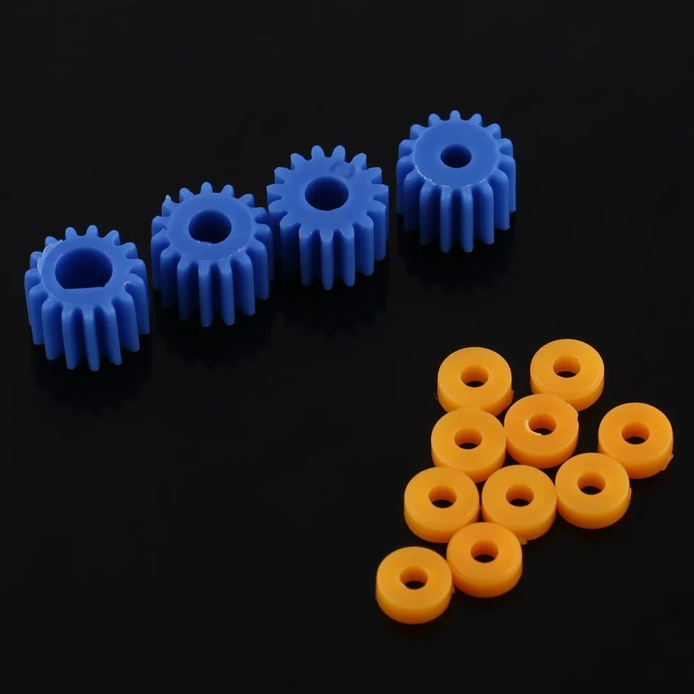 26 Sztuk Plastikowe Koła Zębate Wrzeciona Przekładnia ślimakowa Mini Gear 2 MM/2.3 MM/3 MM/3.17 MM/4 MM dla Modelu Samochodu Samolotu DIY Robot Zestaw Narzędzi