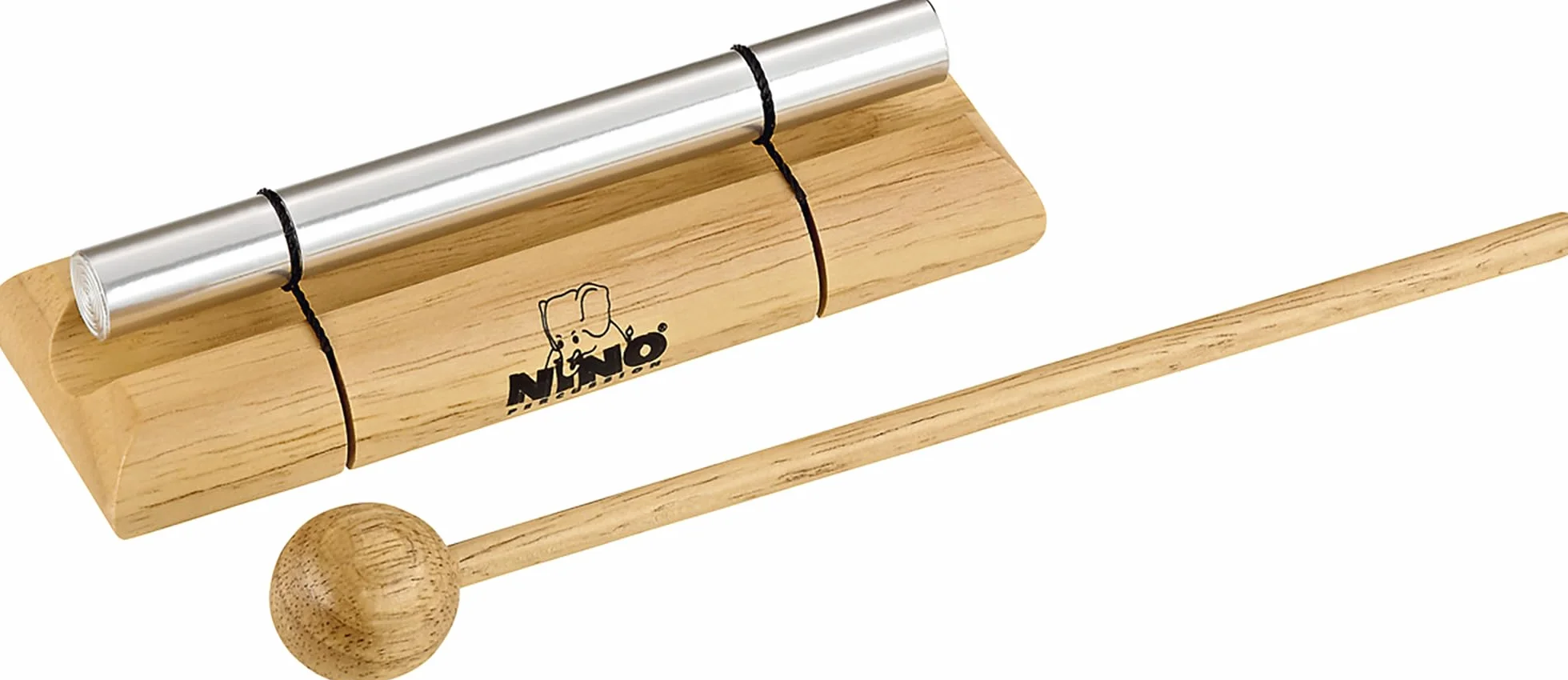 Nino Percussion Energy Chimes – Rozmiar Mały – Z Pałeczką – Pomysł Na Prezent Dla Dzieci W Wieku Od 3 lat – Drewno I Aluminium, Wykończenie Naturalne (NINO579S)