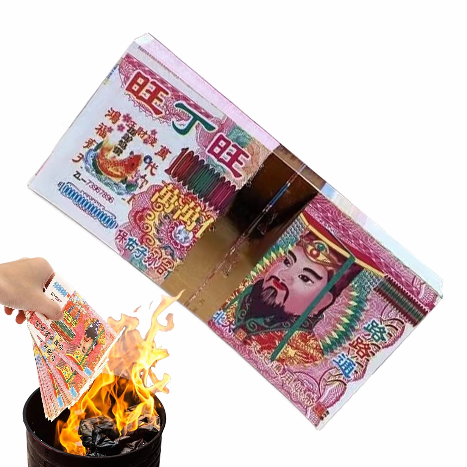 Ancestor Money, Joss Paper, 100 arkuszy papieru duchowego, 100 arkuszy tradycyjnego zestawu, symbol szczęścia dla rytuałów, ceremonie wzmocnienia więzi kulturalnych
