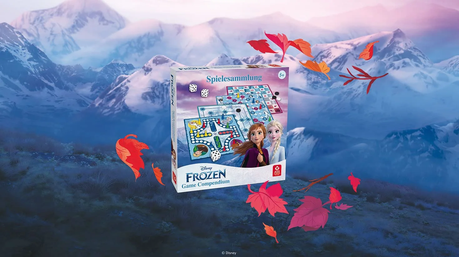 Cartamundi Disney Frozen 2 Games Compendium, ciesz się 35 grami, w tym Nine Men's Morris, Draughts, Ludo, Ladders, gry planszowe, świetny prezent dla dzieci w wieku od 5 lat