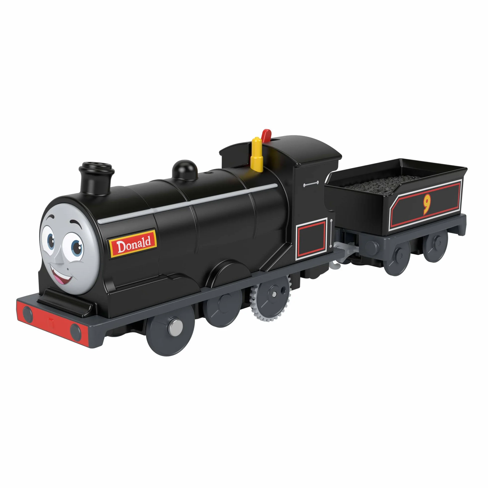 Thomas & Friends Donald Lokomotywa z napędem na baterie i wagonem, zabawka pociąg dla dzieci w wieku od 3 lat, JBW21