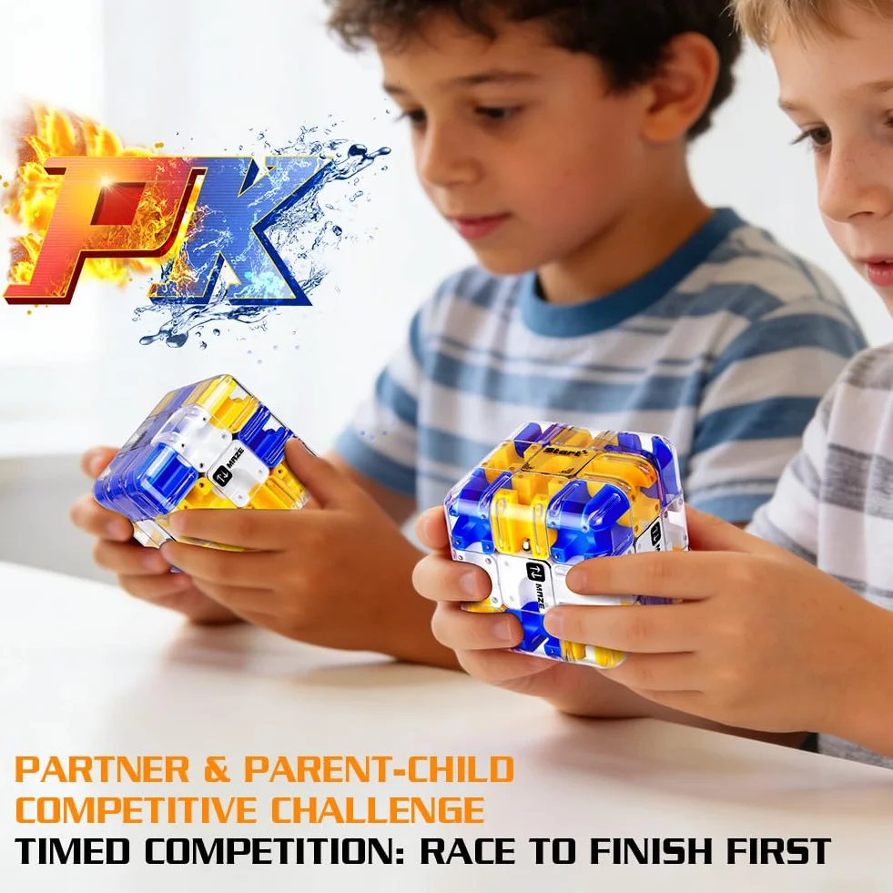 Vicloon Kostka Labiryntu Zabawka, Duża Labirynt 3D Puzzle Maze Cube, Kosmiczna Świadomość Mózgu Zabawka do łagodzenia stresu i rozwijania logiki, prezent świąteczny dla nastolatków, 02