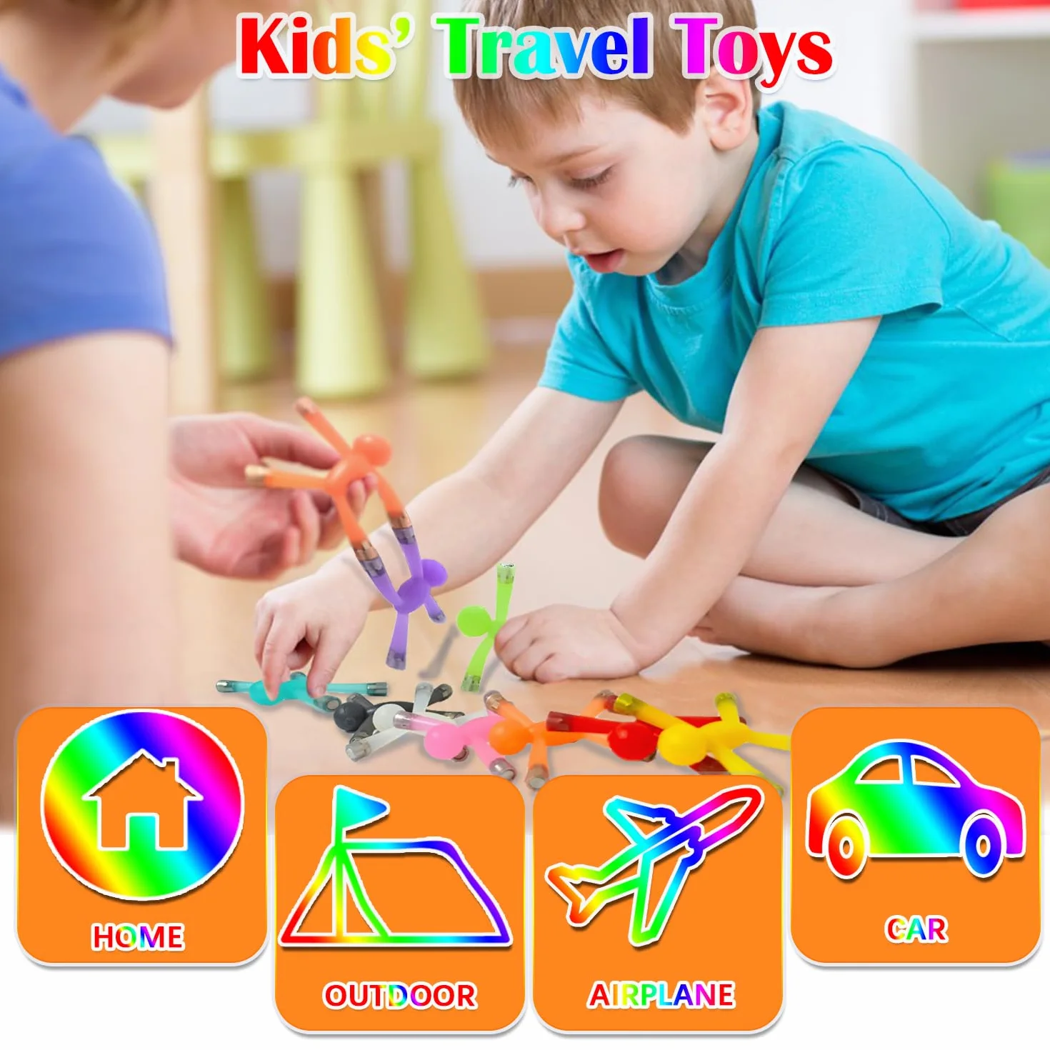 JRD&BS WINL Mini magnetyczne figurki zabawki dla dziecka, magnesy do zabawy, magnesy na lodówkę, podróżne, 10 sztuk