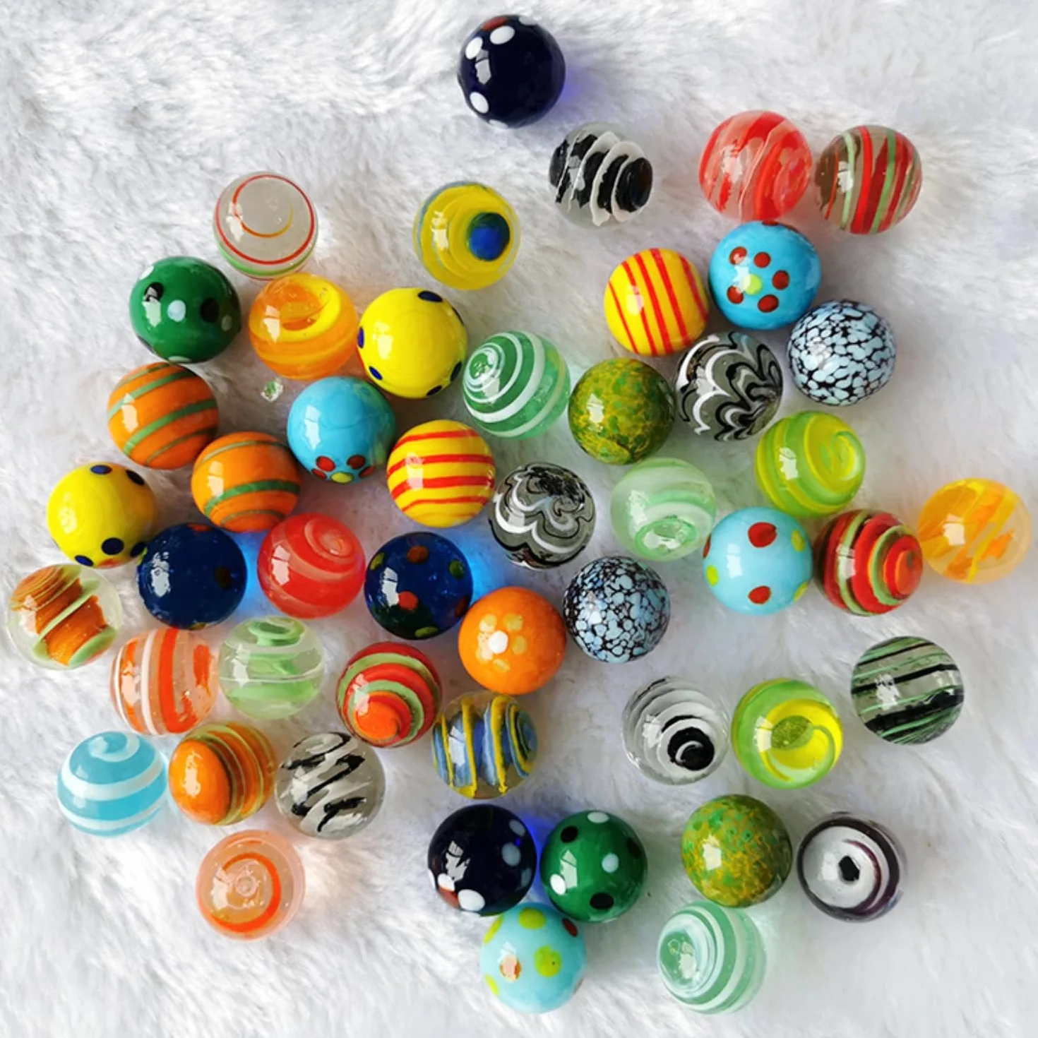 Tokaneit 20 sztuk szklanych kulek, kolorowe kocie oczy, przezroczyste, ręcznie robione szklane kulki, kolorowe kulki, 16 mm szkło dekoracyjne, sport na świeżym powietrzu, wystrój mieszkania, dekoracja