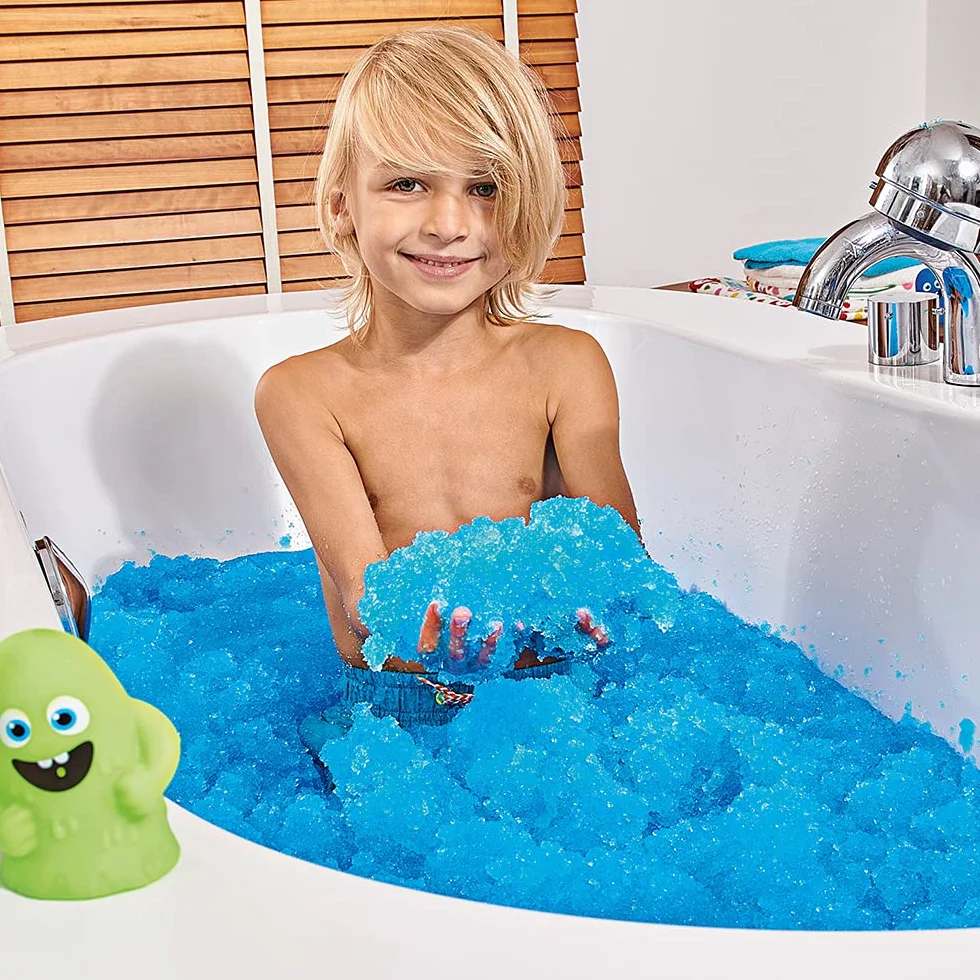 ZIMPLI - Gelli Baff Niebieski, 1 kąpiel lub 6 użyć do zabawy, zamienia wodę w gęsty żel, zabawka do kąpieli dla dzieci, drobny upominek, wypełniacz świątecznej skarpety