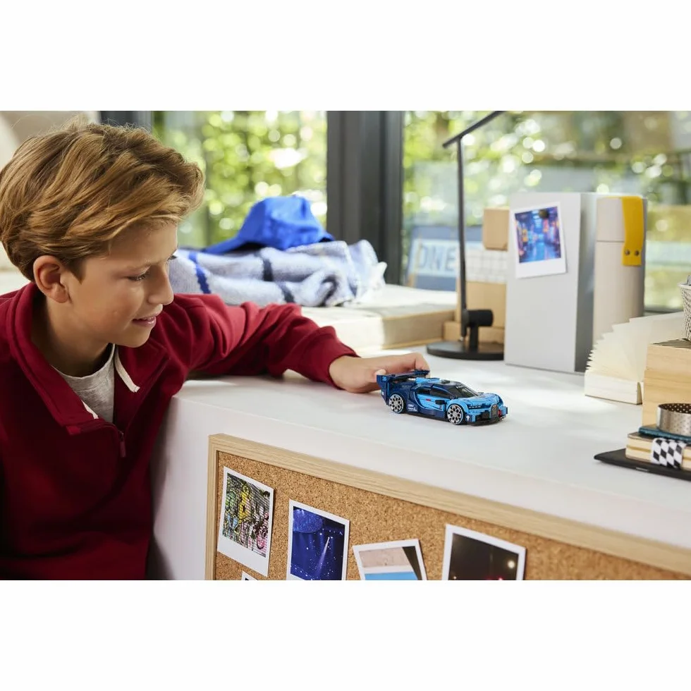 LEGO Speed Champions Hipersamochód sportowy Bugatti Vision GT, zabawka konstrukcyjna dla dzieci w wieku od 9 lat, pomysł na prezent dla chłopców, dziewczynek i miłośników samochodów 77253