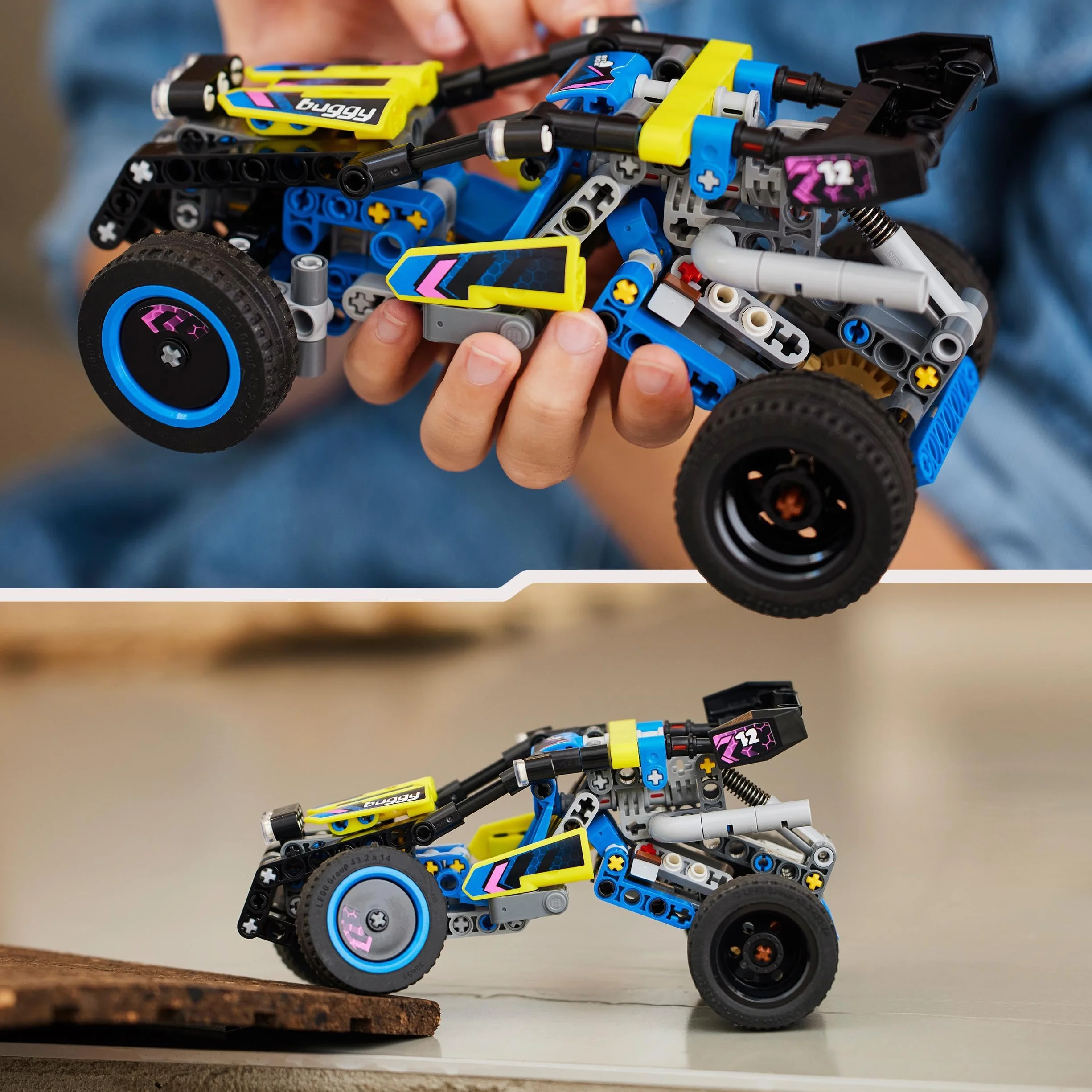 LEGO Technic Wyścigowy łazik terenowy 42164; pojazd dla chłopców i dziewczynek w wieku od ośmiu lat, którzy lubią wyścigi