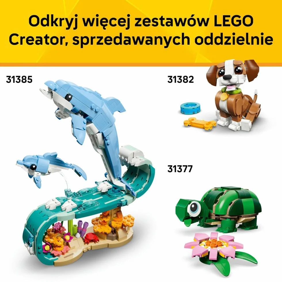 LEGO Creator 3in1 Cute Hamster with a Flower Toy - Animal Figure Transforms into a Hedgehog or Eagle - DIY Room Decor Idea - Birthday Gift for 7+ Year Old Girls & Boys - 31376