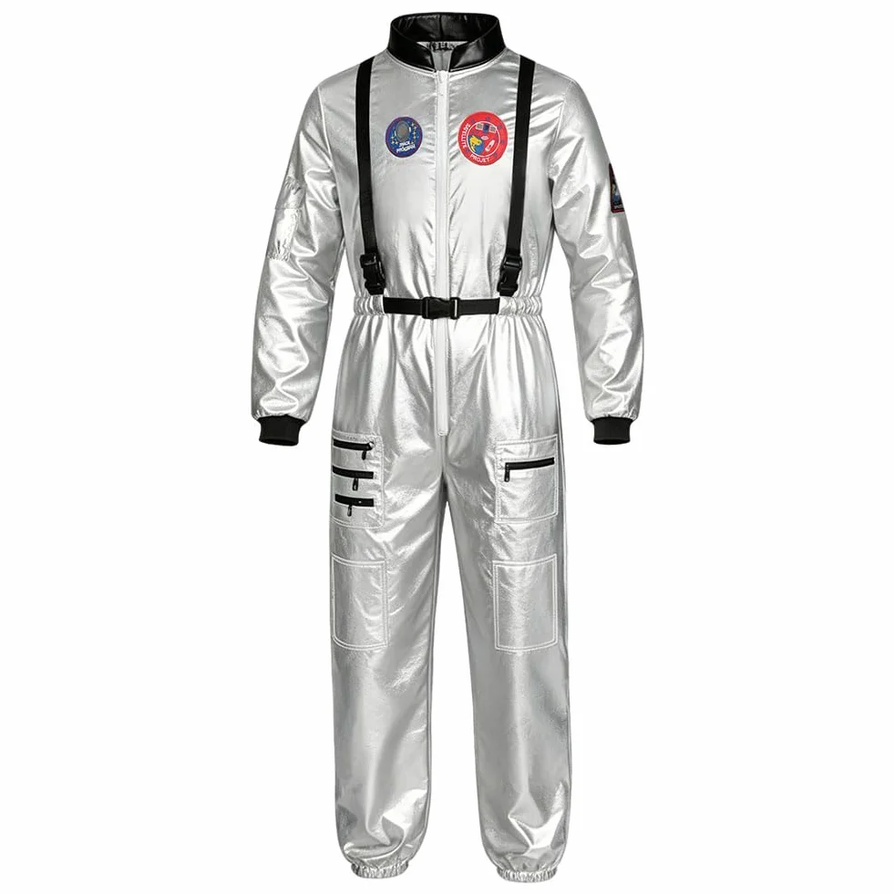 AUYAO Kostium Astronautów Dziecko, Kostium Dziecka, Kostium Astronautów Dziecko, Prezent na Karnawał Halloween Cosplay, Srebrny