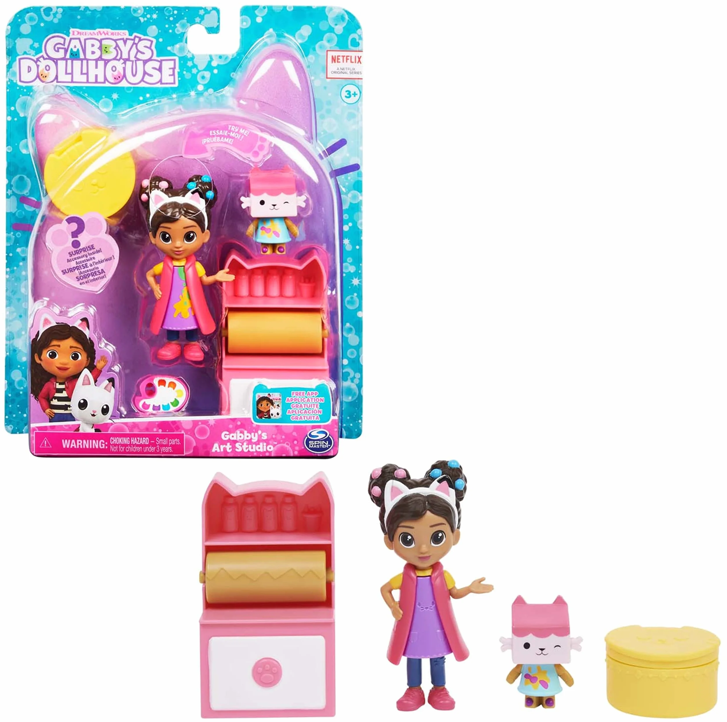Gabby'S Dollhouse Gabby'S Art Studio Dreamworks Zestaw Zabawek, Wielokolorowy, Od 5 lat