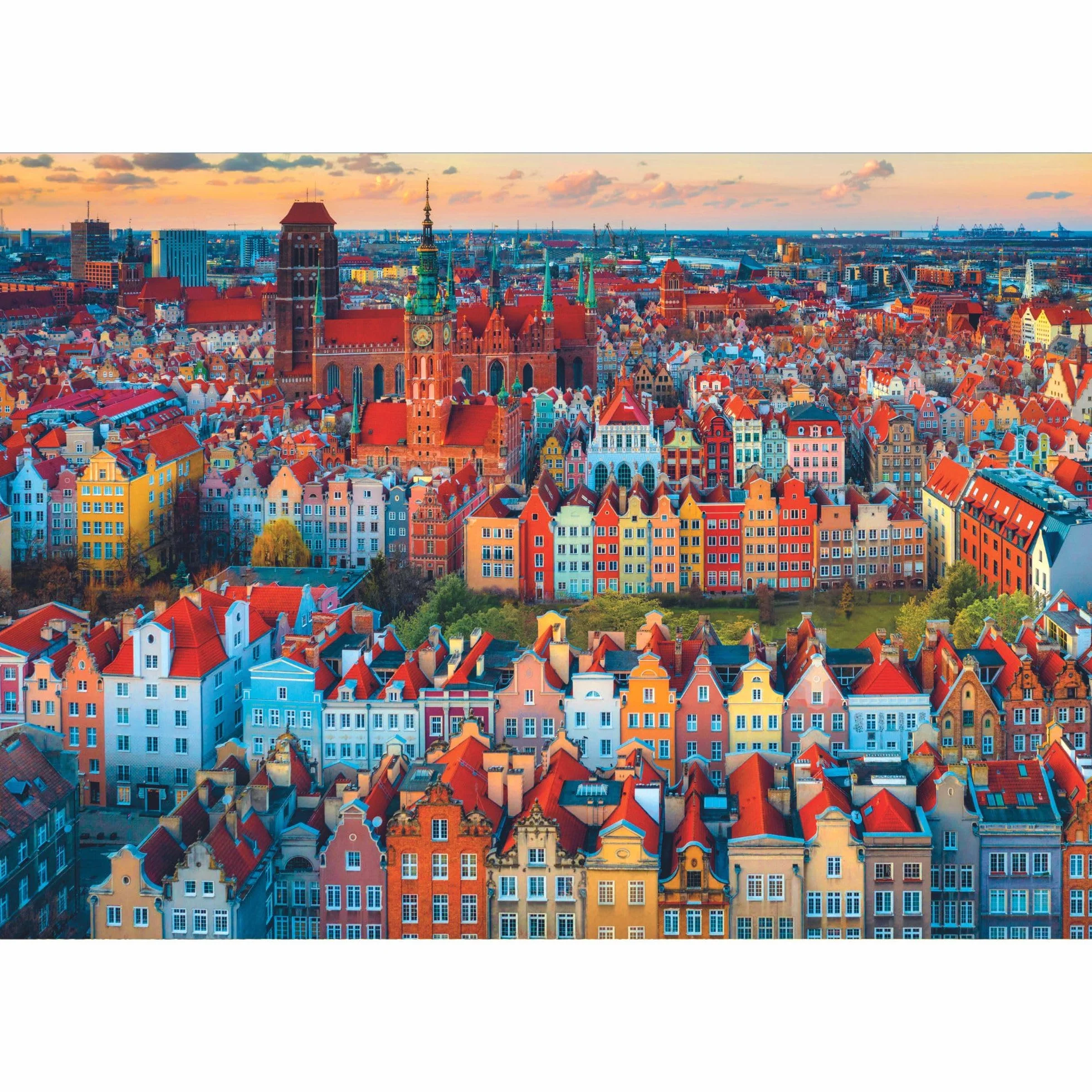 Trefl Premium Plus Quality - Puzzle Photo Odyssey: Widok na Gdańsk, Polska - 1000 Elementów, Niepowtarzalna Seria Fotograficzna, Idealne Dopasowanie Elementów, dla Dorosłych i Dzieci od 12 lat